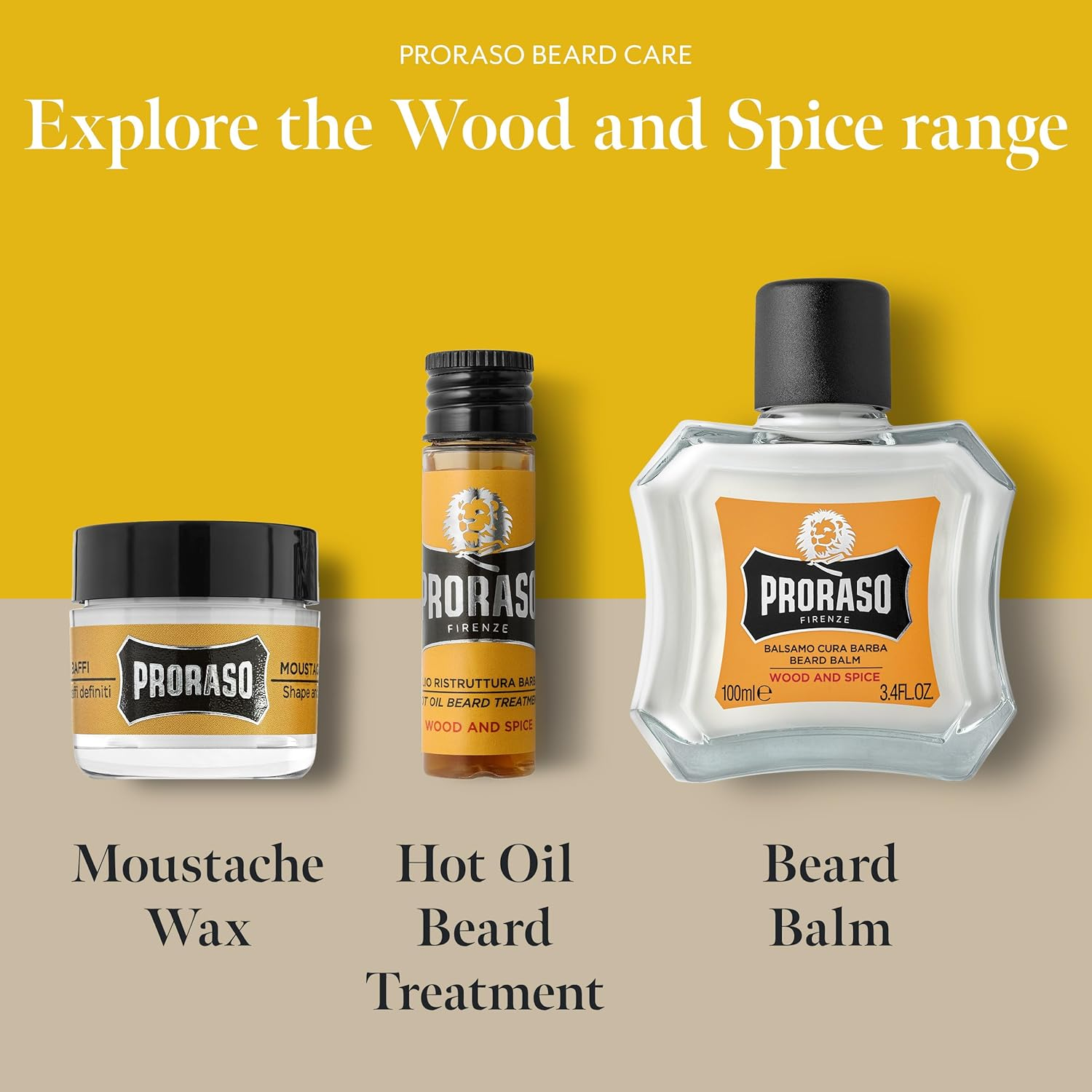 Proraso Wood and Spice Hot Oil Beard Treatment 4-Piece Set image number 2