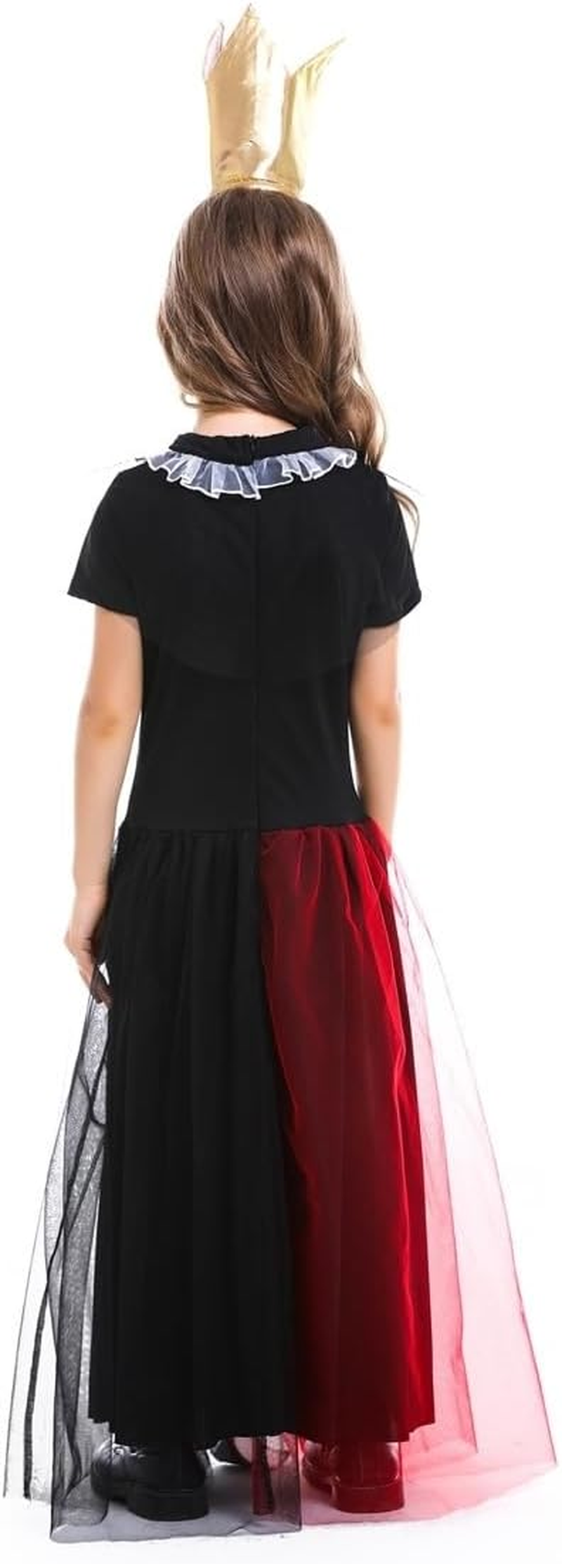 Costume Bay Girls Queen of Hearts Alice in Adventure Book Week Cosplay Party Costume Enchanted Kids Dress Themed Costume Imaginative Play Royal Birthday Girls image number 3