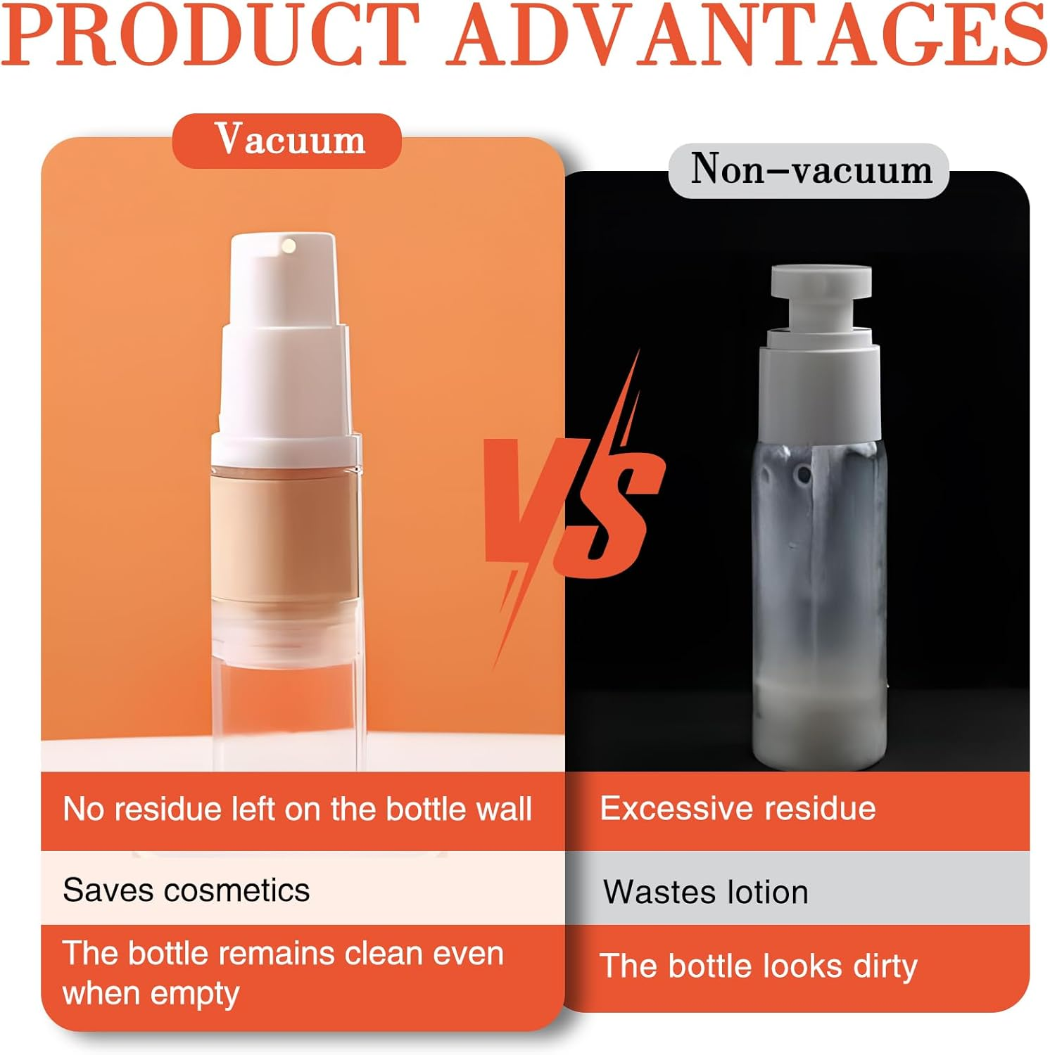 4 Pack 10Ml Airless Pump Bottles - Refillable Vacuum Travel Containers for Lotion, Cream, Serum, Foundation, Leak-Proof Clear Plastic Mini Dispensers, Bpa-Free image number 5