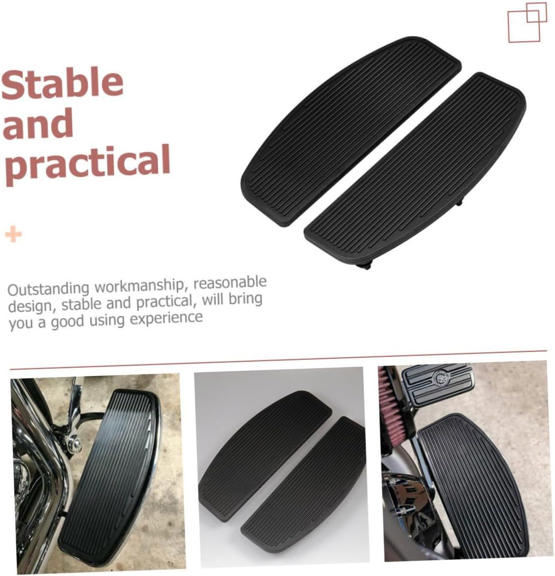 SOESFOUFU Motorcycle Rear Foot Pegs Pad Sturdy Footboard Wide Foot Tread for Motorbike Accessories image number 6