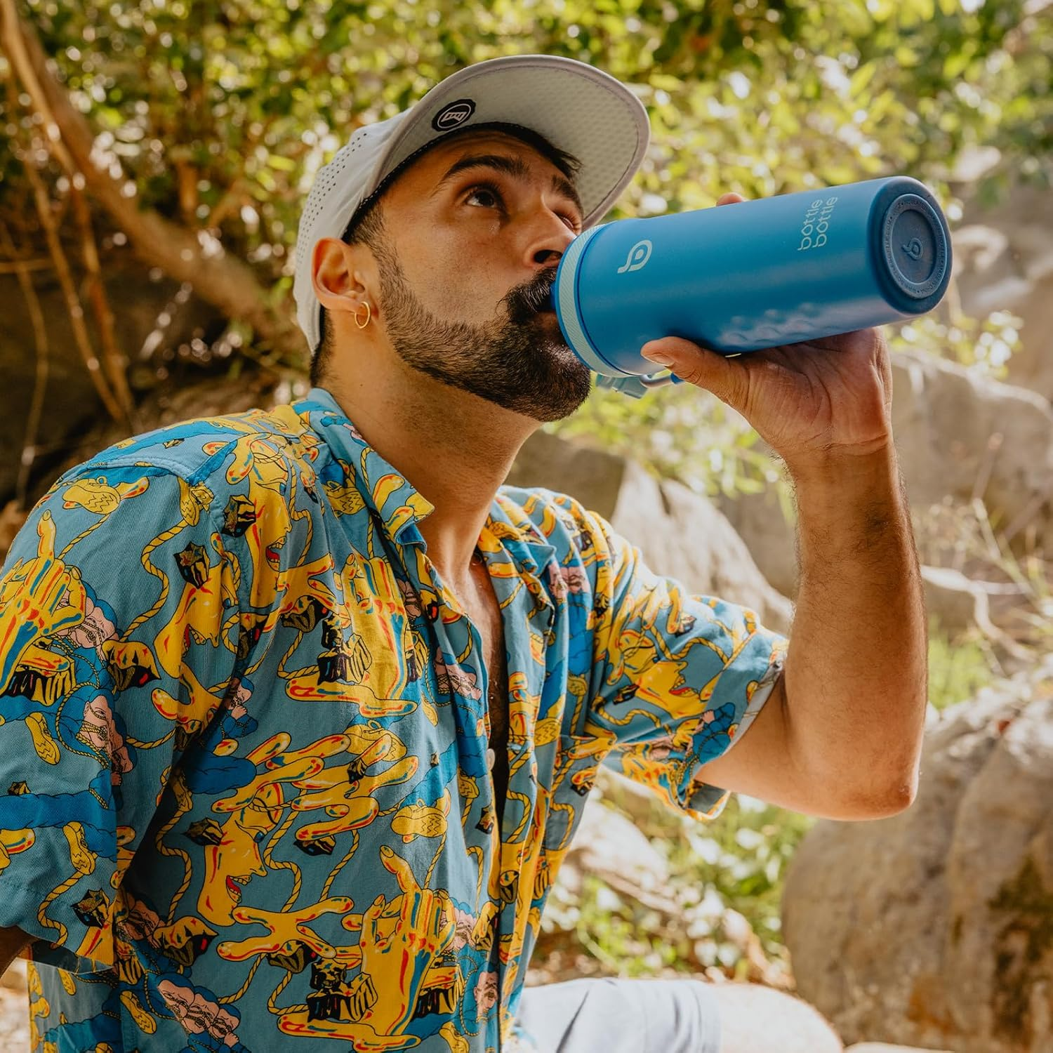 BOTTLE BOTTLE 26 Oz Insulated Shaker Bottle Insulated Water Bottle for Men and Women Protein Shaker for Gym Water Cup Dark Blue - Dark Blue image number 4