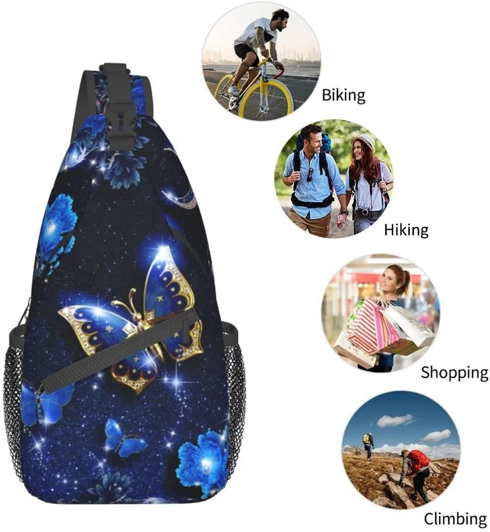 COFEIYISI Unisex Sling Bag Crossbody Backpack for Men Women Casual Chest Bag Sling Shoulder Backpack Travel Hiking Daypack - Horse In Sunflowers image number 6