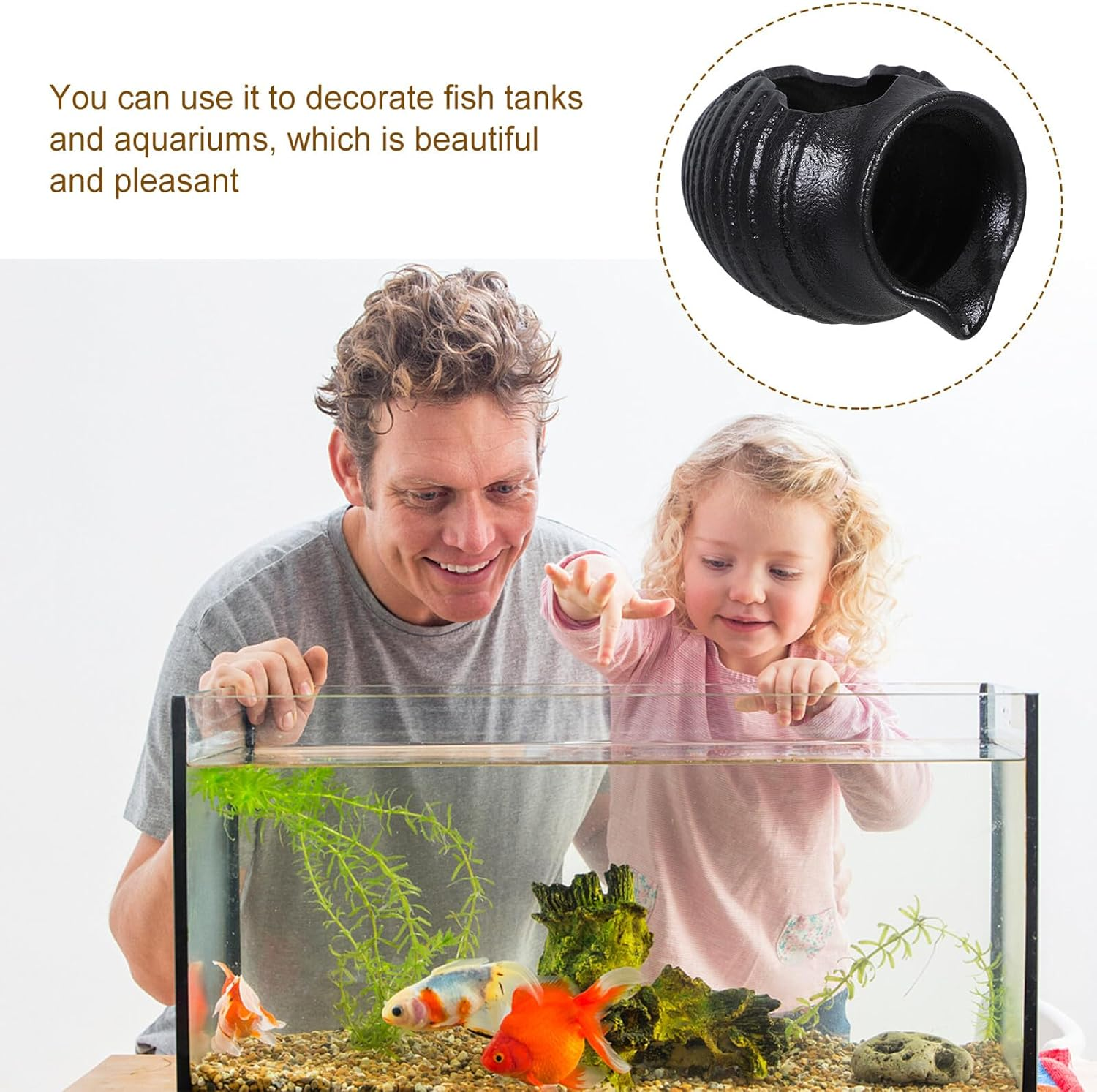 Bestonzon Ceramic Fountain Spitter Jar Shaped Spout for Indoor Hydroponic Plants and Garden Decor Classic Waterfall Design Easy Installation for Fish Tanks and Outdoor Water Features