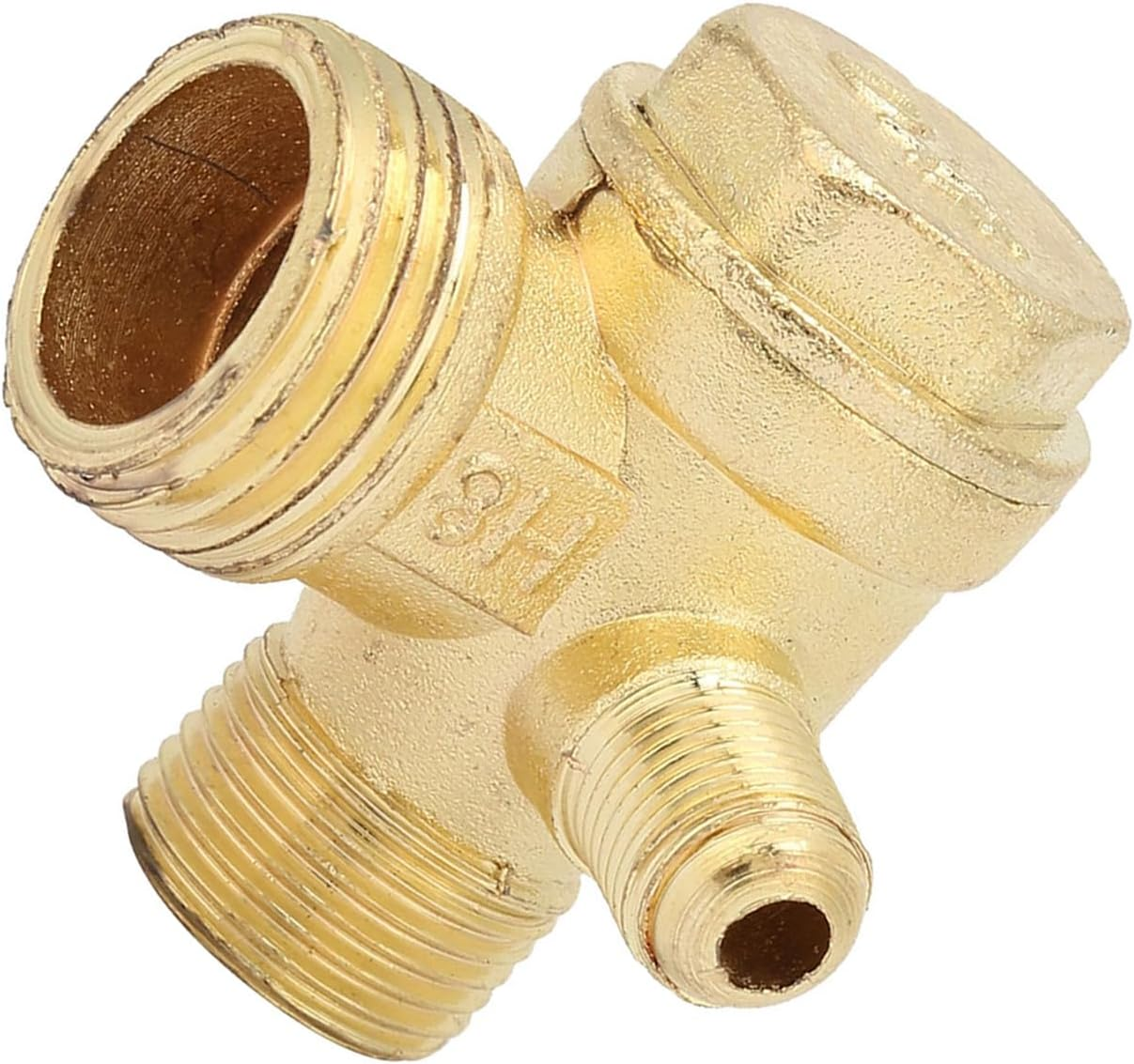 Cryfokt Durable Zinc Alloy Three-Way Check Valve for Air Compressor, Easy Installation for Workshop Workers and DIY Enthusiasts image number 1
