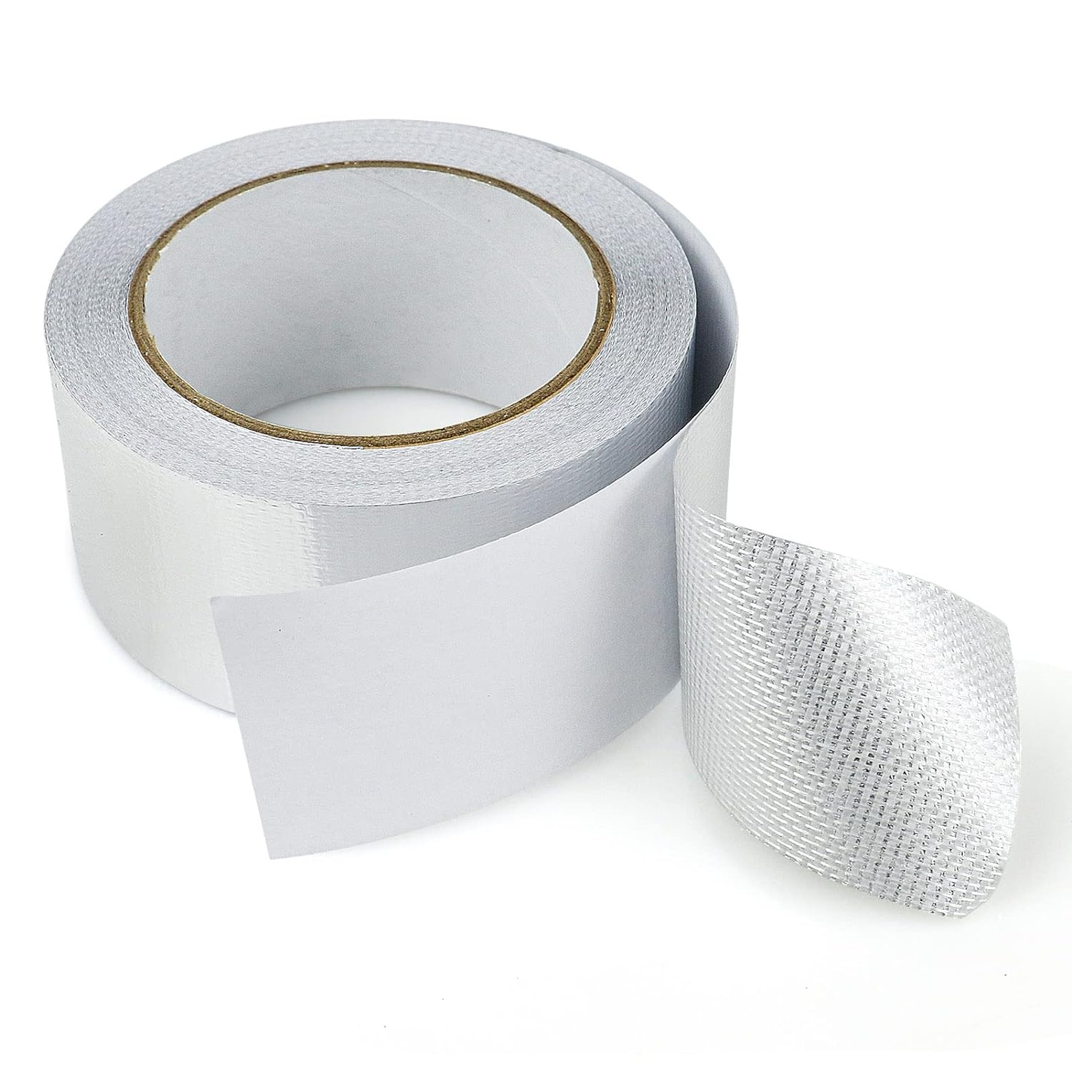 BOMEI PACK 1 Roll Aluminum Foil Heat Shield Tape,Heat Reflective Heat Shield Thermal Barrier Foil Tape,Fiber-Glass Aluminum Foil Tape 2 Inch X 66Feet image number 5