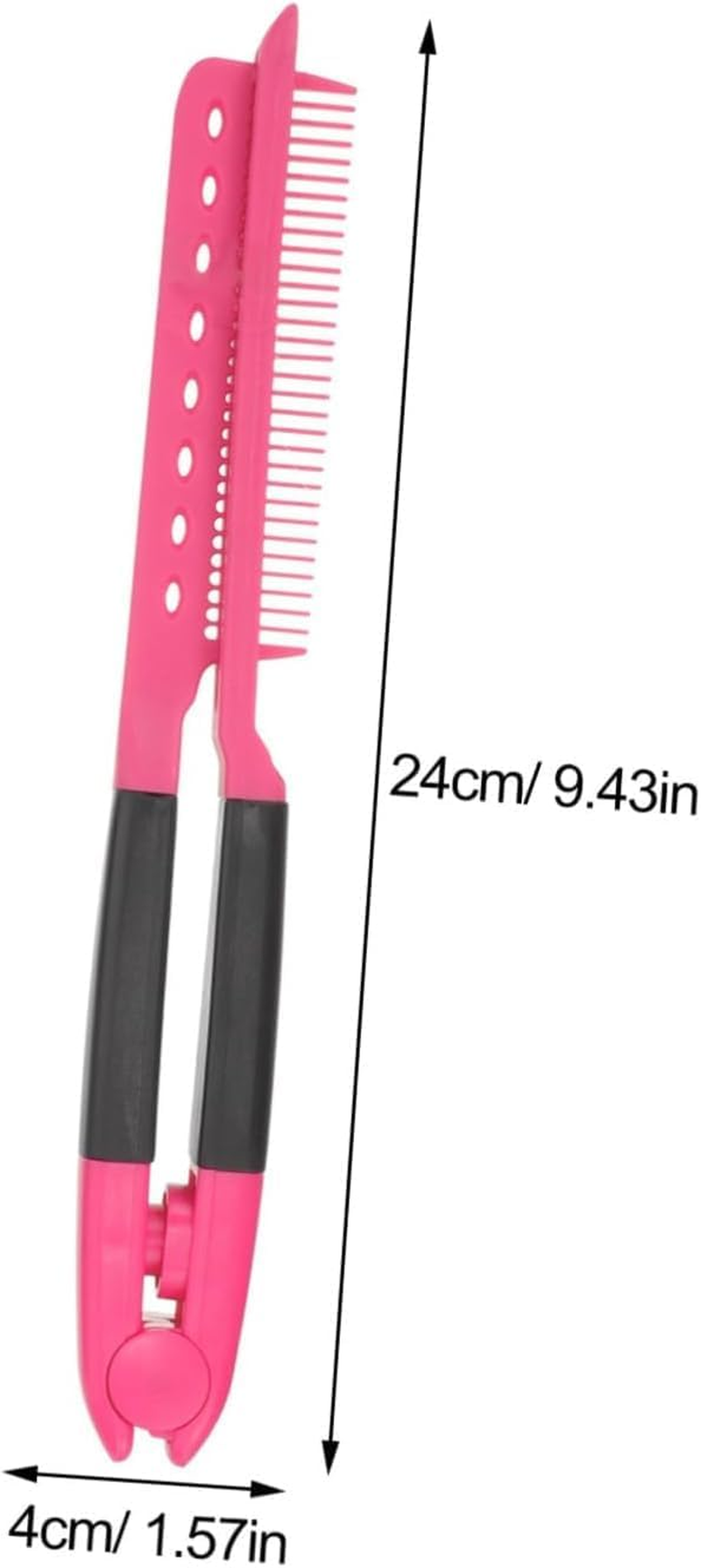 V-Shaped Straight Comb, 2Pcs Flat Salon Hair Brush Styling Comb, DIY Straightening Iron, Color A - Color B image number 3