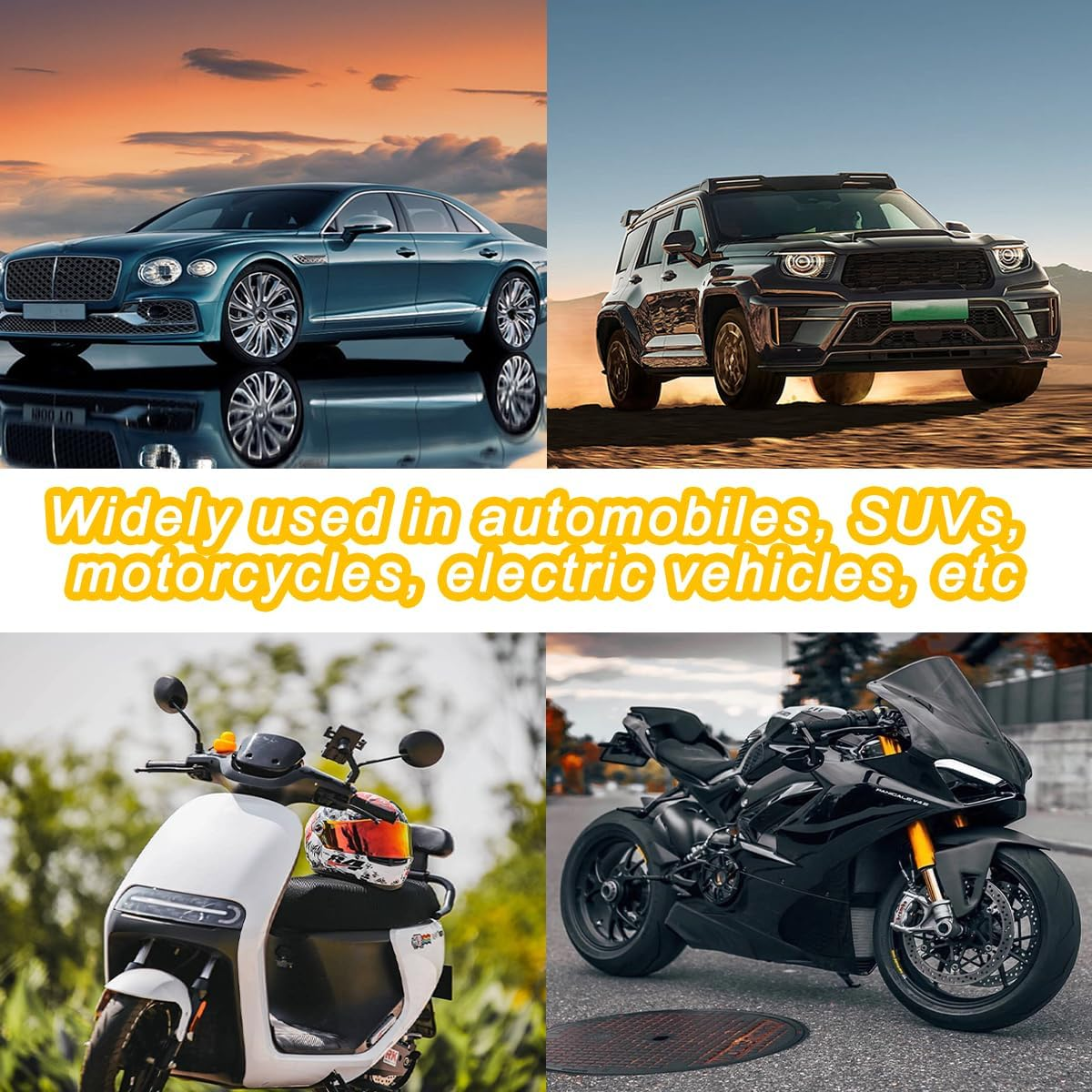 JNNJ 4 Pieces Car Wheel Tyre Valve Stem Cap, Aluminium Alloy Dust Caps for Car Tyres, Aluminium Alloy Tyre Valve Cover, Universal Car Valve Stem Cover (Red) image number 2