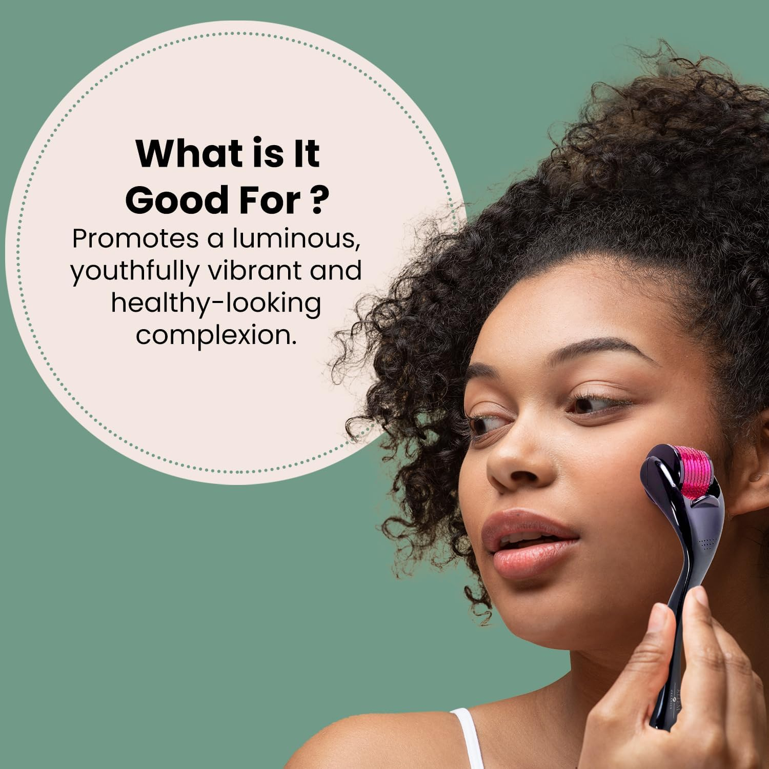 Beard Growth Roller| Derma Roller | Beard Roller | Titanium Micro Needling Roller for Men and Women | Stimulate Collagene, Beard and Hair Growth image number 4