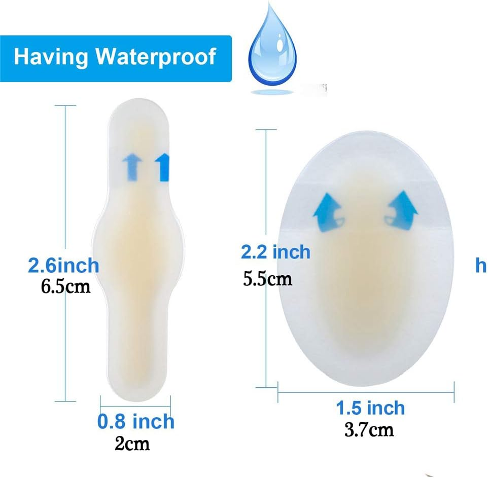 10 Pcs Gel Heel Blister Patch, Adhesive Waterproof Hydrocolloid Heel Protector, Blister Prevention Cushioned Bandage, for Foot Toe Heel Blister Recovery and Prevention Guard Skin Rubbing (20 X 65 Mm) image number 6