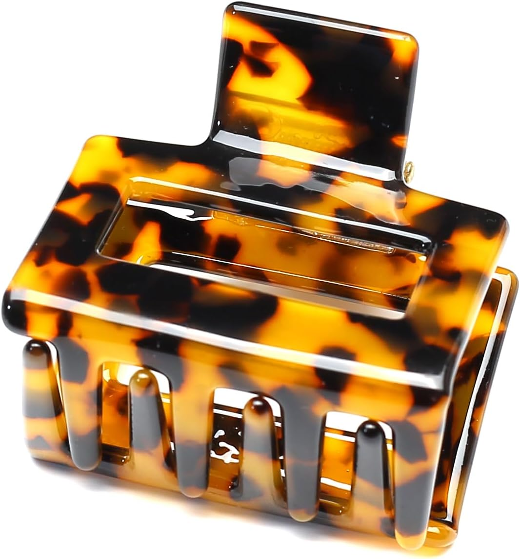 Qingoo Small Cellulose Acetate Hair Clip Beautiful Women'S Hair Clip Headdress Elegant Hair Accessory 1 Piece (5.2 Cm X 4.8 Cm, Purple Red) image number 1