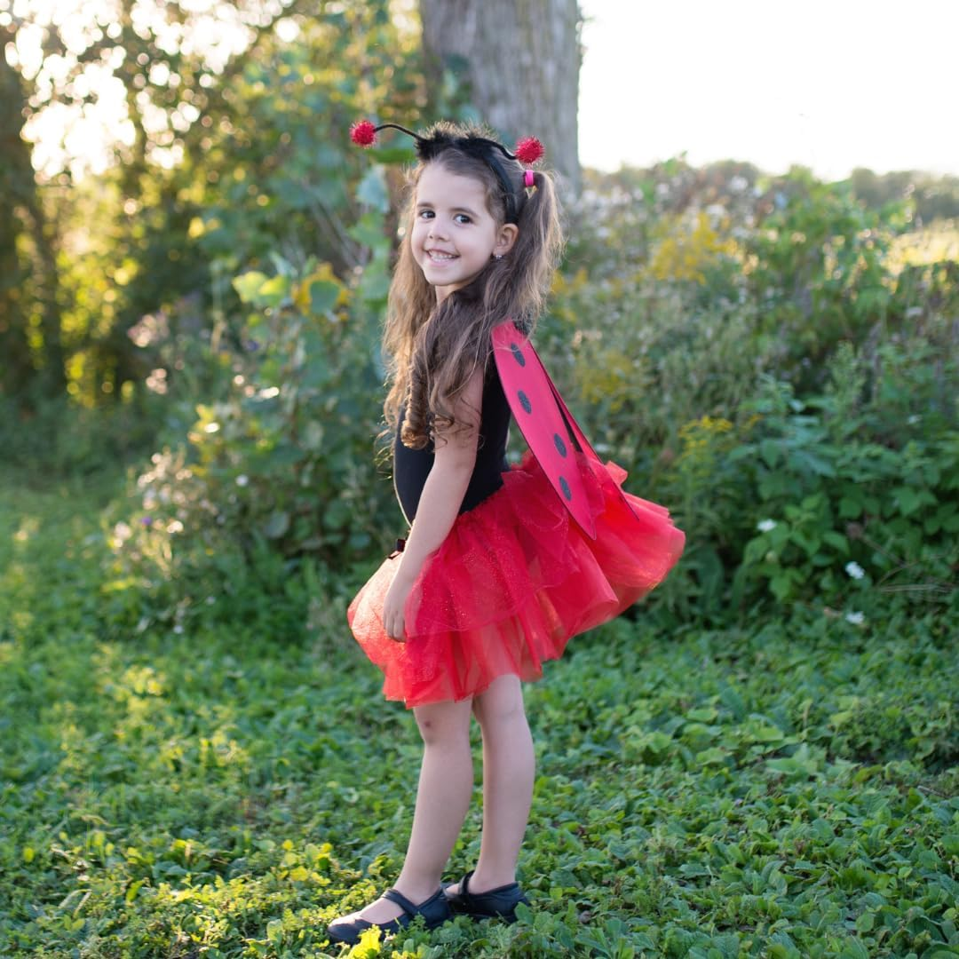 Great Pretenders 43575, Glitter Ladybug Tutu with Wings & HB, US Size 4-6 Red image number 3