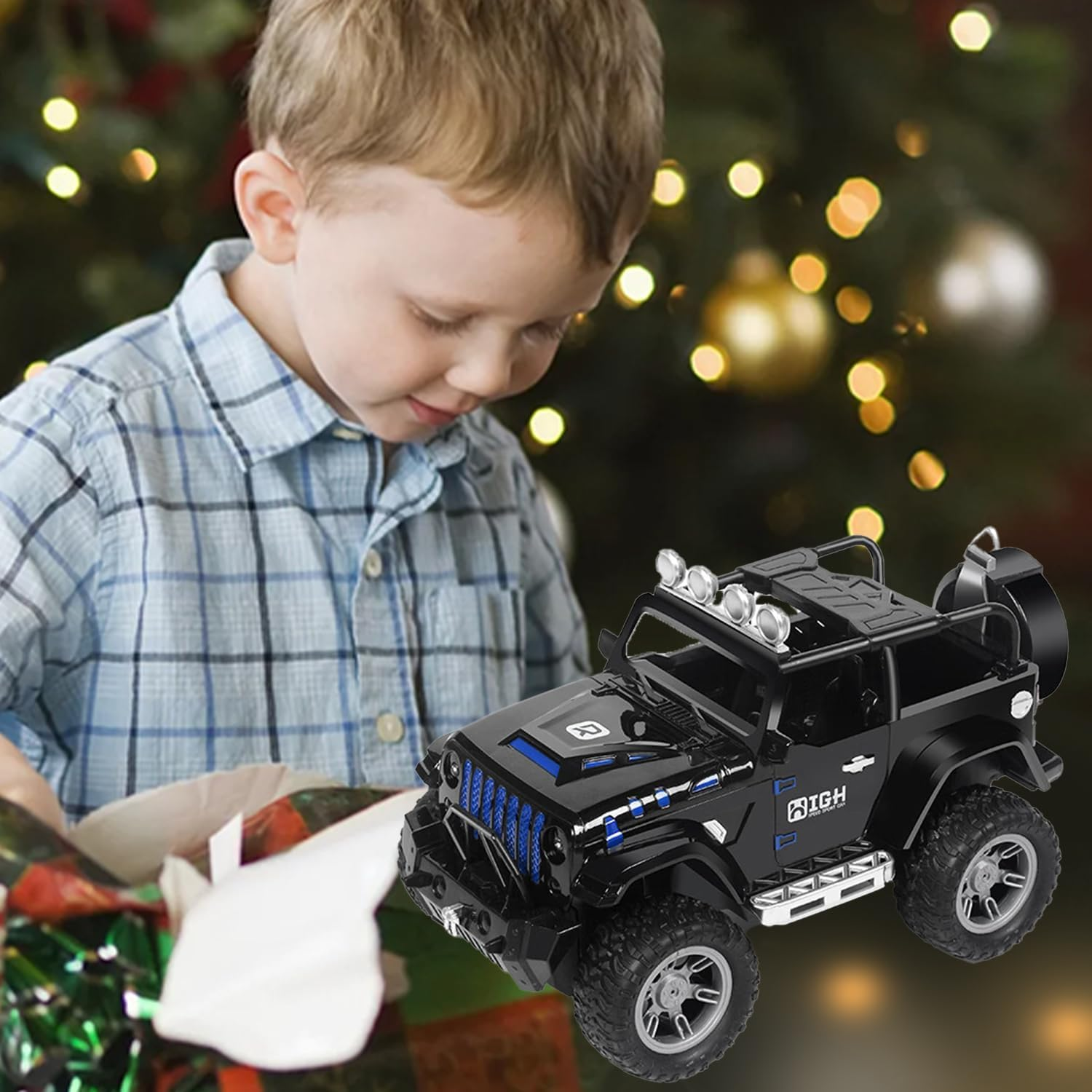 Remote Control Car RC Racing Cars,1:18 Scale 2.4Ghz Auto Mode Rechargeable Rc Trucks,Suv Jeep Rc Cars Toys Gifts for Boys Kids Girls Teens image number 3