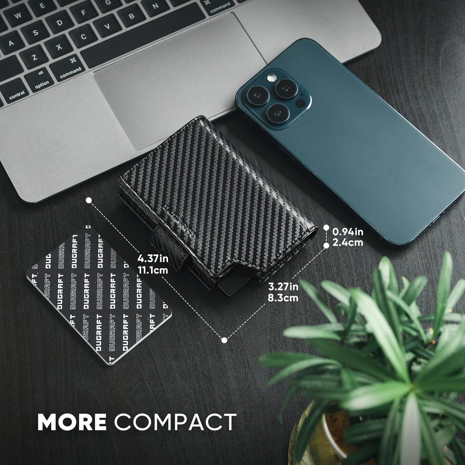 DUGRAFT Card Holder Wallet with Coin Pocket Magnetic Closure RFID Blocking Pop up Cards with ID Window & Money Organizers image number 5