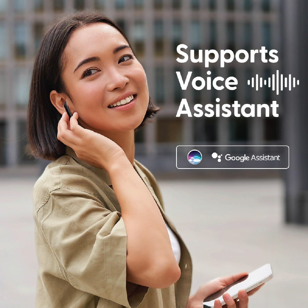 Laser TWS Earbuds Black, Wireless, Bluetooth, Charging Case, Voice Assistant image number 2