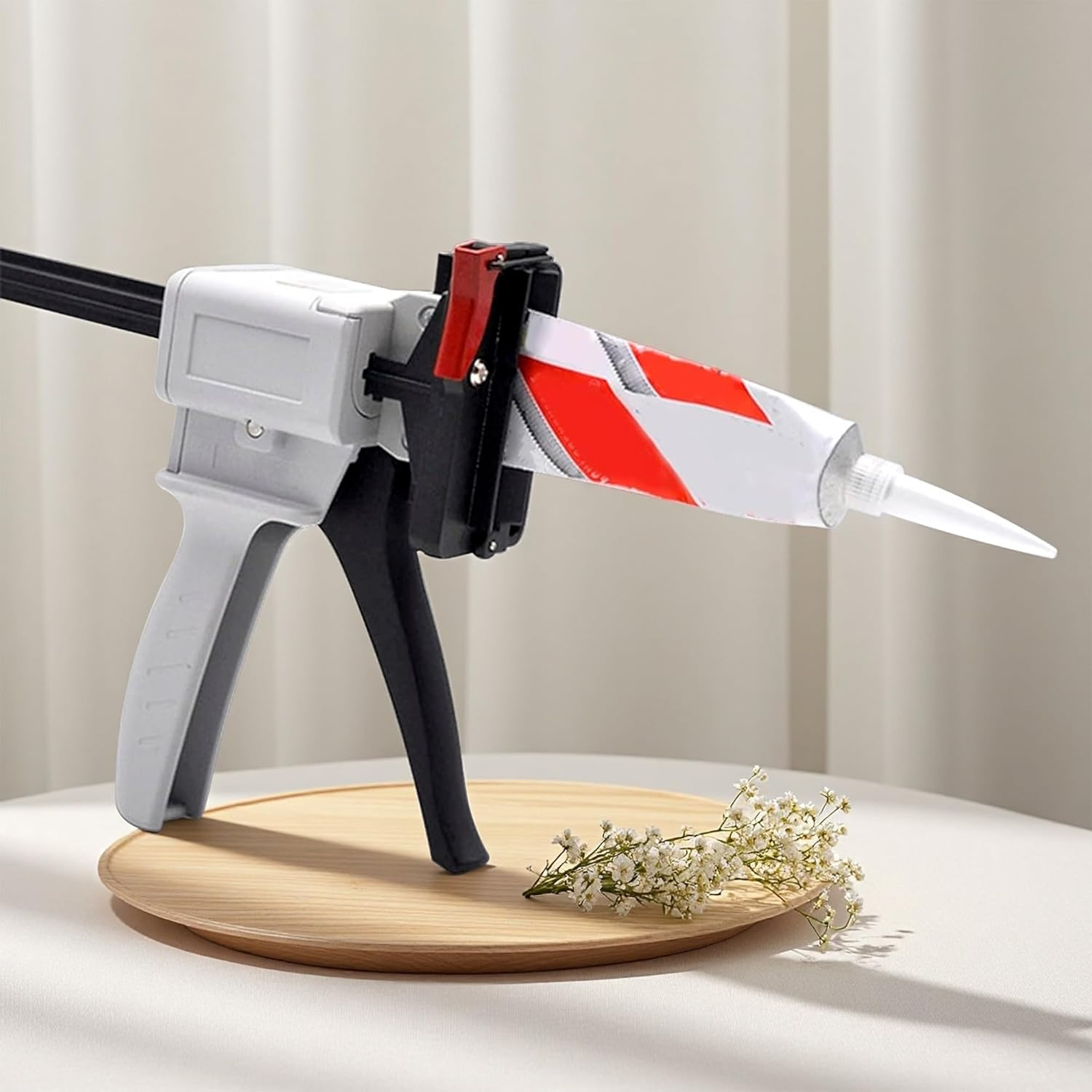 Emesak Toothpaste Tube Glue Gun, Manual Silicone Glue Gun with Tube Squeezer, 704 Universal Glue Dispenser, for Toothpaste, Adhesive, Silicone, Sealant and Repair Tool Applications (50G+)