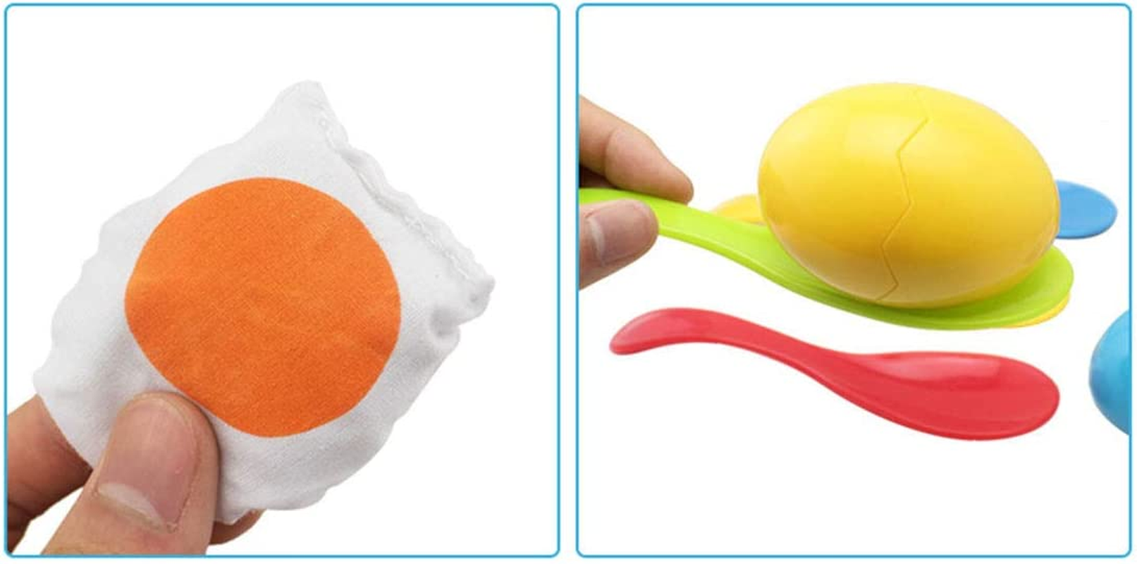 BOHS Egg Spoon Race Game with Yolk - Kids Outdoor Activity for Kindergarten, Backyard Parties, and Easter Day