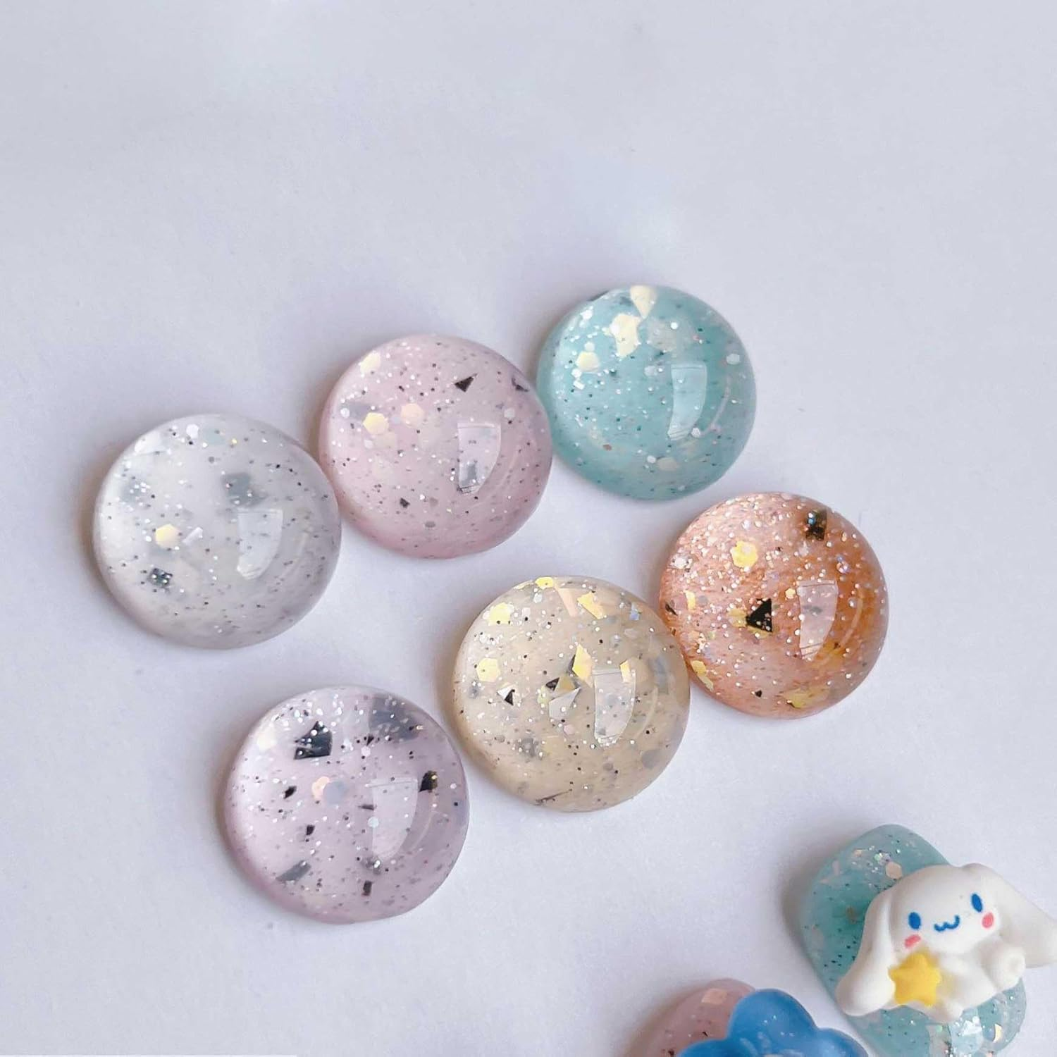 PINNI Egg Shell Gel Nail Polish Kit - Speckled, Reflective Glitter, Semi-Permanent UV Polish with Sequins, Shiny Shimmer White Varnish image number 5