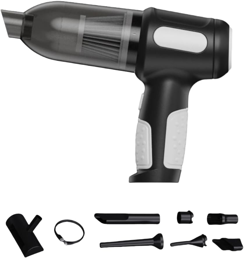 Car Vacuum Cleaner, Handheld Vacuum Cleaner, 22000Pa Strong Power Mini Vacuum Cleaner, Rechargeable and Portable Car Vacuum for Home,Keyboard,Pet (Black) image number 4