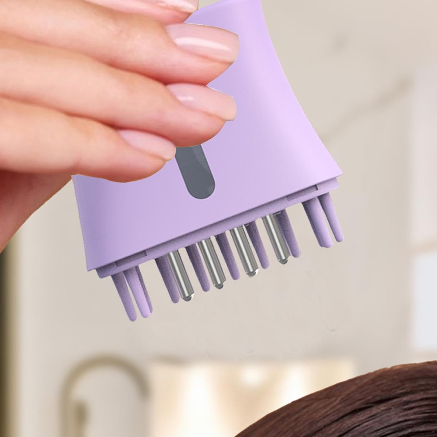 Oil Scalp Applicator - Electric Hair Oiling Applicator - 2 in 1 Head Scalp Applicator, Liquid Guiding Comb, Head Hair Massager, Oil Applicator Brush for Oil Hair image number 4