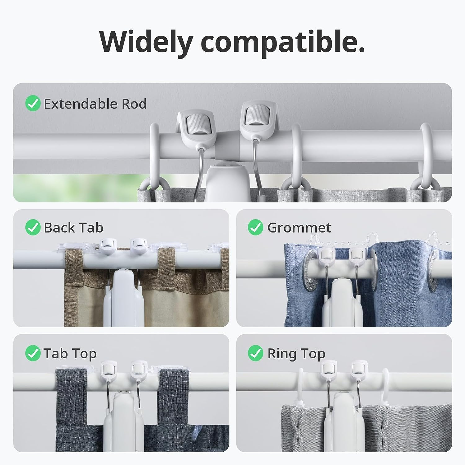 Switchbot Automatic Curtain Opener - Bluetooth Remote Control Smart Curtain with App/Timer, Upgraded High-Performance Motor, Add Switchbot Hub to Work with Alexa, Google Home, Homekit (Curtain 3, Rod) image number 5