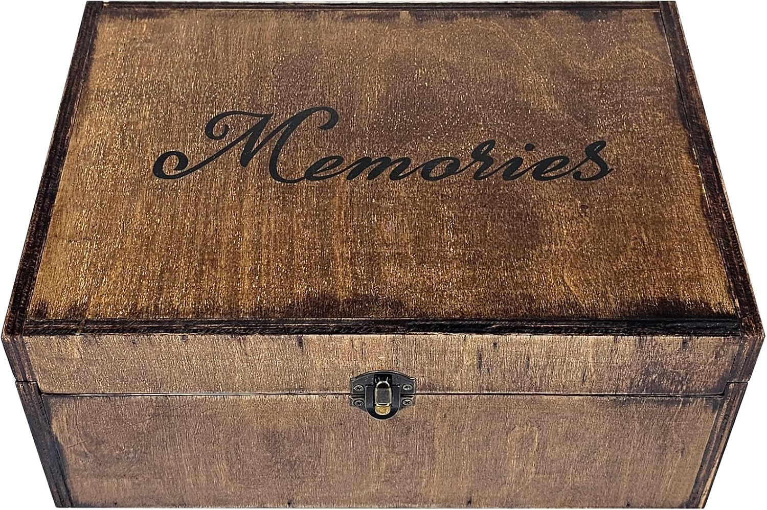 Large Wooden Memory Box for Keepsakes, Wooden Keepsake Box for Memories, Weddings, Engraved Memory Keepsake Box, Decorative Storage Box image number 2