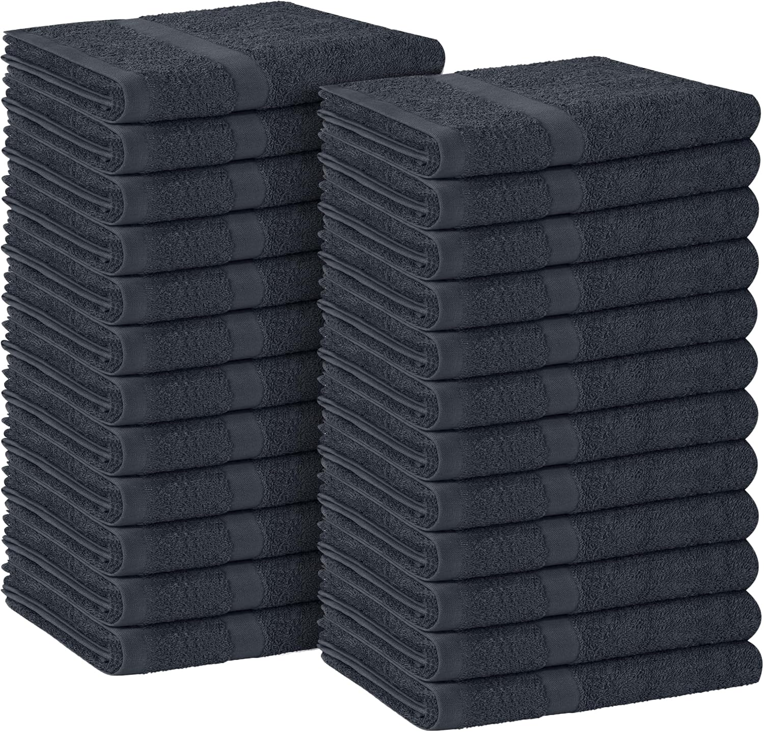 Avalon Salon Towels &ndash; 24 Pack Black Hand Towels 100% Cotton Spa Towels &ndash; 16X27 Inches Highly Absorbable Facial Towels Gym Towels Hair Towels and Face Towels Bulk Small Towels (Not Bleach Proof)