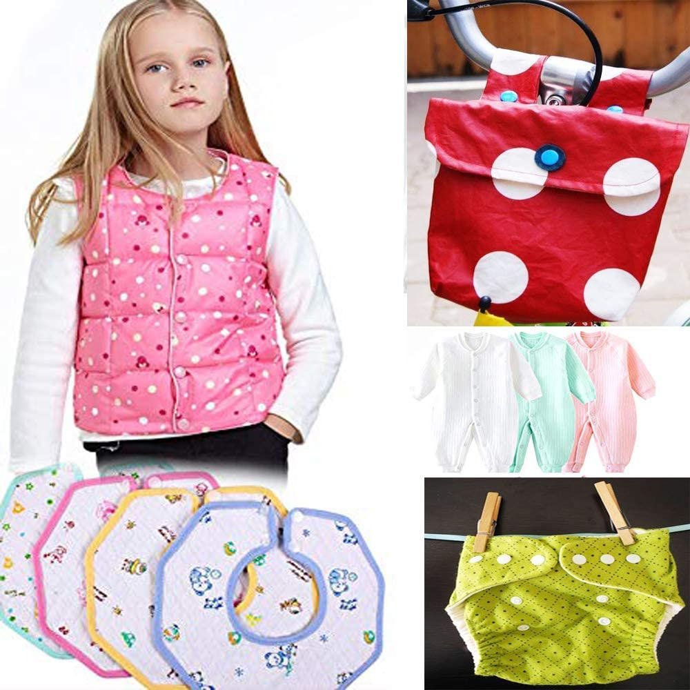 150 Set KAM Snaps, Betterjonny 15 Colors Heart Shape KAM Snap Kits with Storage Container KAM T5 Size 20 (1/2") Plastic Buttons Resin Pressure Button Poppers Snap Buttons for Sewing DIY Craft Buttons Clothing Accessories