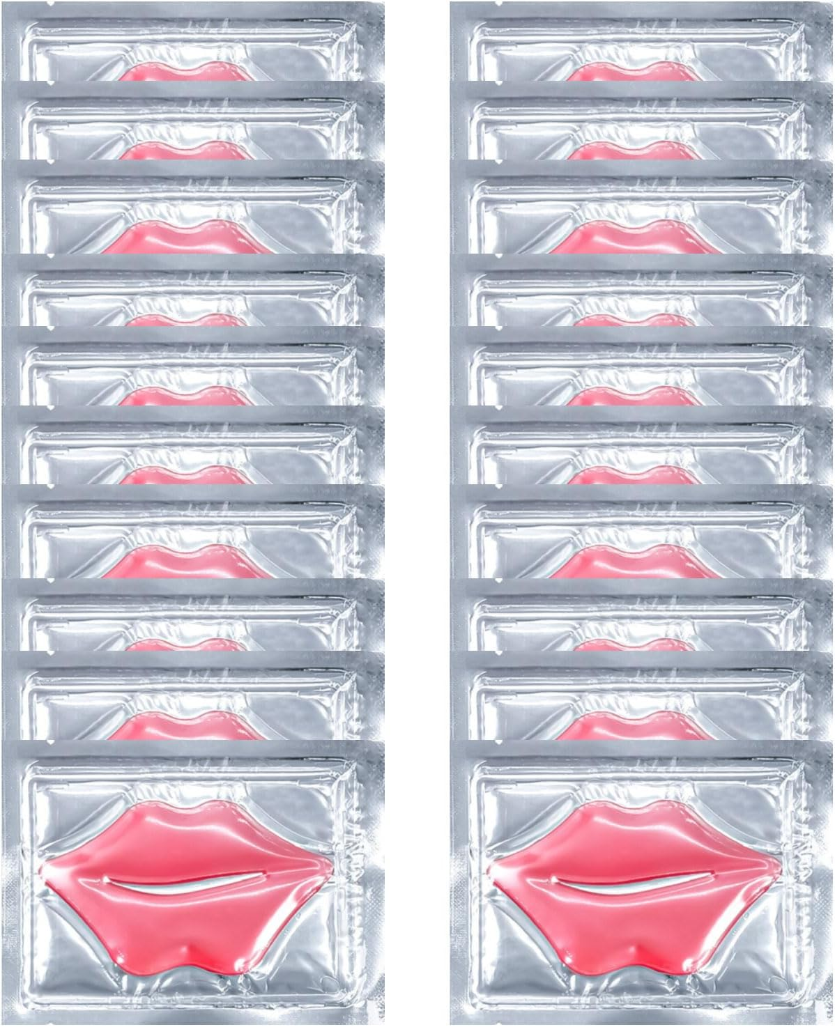 20Pcs Lip Masks, Pink Gel Collagen Lip Mask, Hydrating, Moisturizing and Nourishing, Used to Fade Lip Lines, Anti-Wrinkle, Remove Dead Skin, Firm and Moisturize Lips image number 4