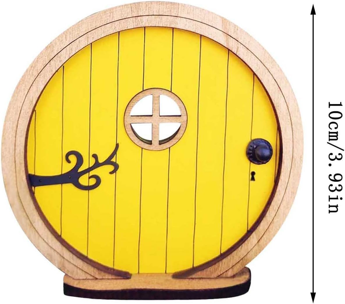 Red Fairy Garden Door for Tree, Fairy Doors for Trees Outdoor & Tree Trunk, Mini Fairy Garden Sculpture Lawn Ornament Decor, Fairytale Tiny House Doors Mini Gift, Fairytales Door Decoration image number 4