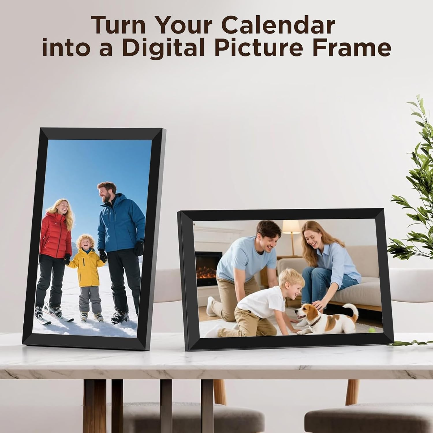 Generic 10.1 Inch Desk Planner Digital Calendar, Smart Touchscreen Interactive Display Chore Chart for Family Schedules, HD Smart Family Planner Digital Picture Frame