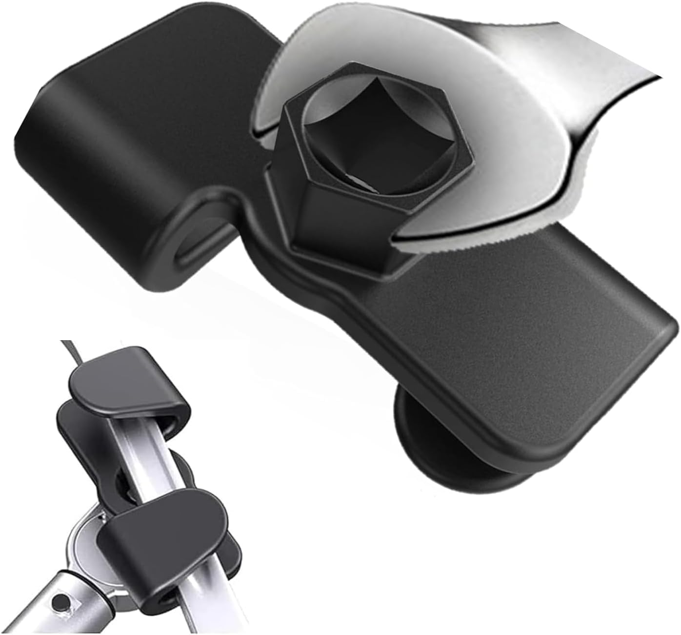 Universal Wrench Extender Adaptor, 1Pc 1/2 Inch Breaker Bar Wrench Extender Mechanics Tool, 8Cm, Black