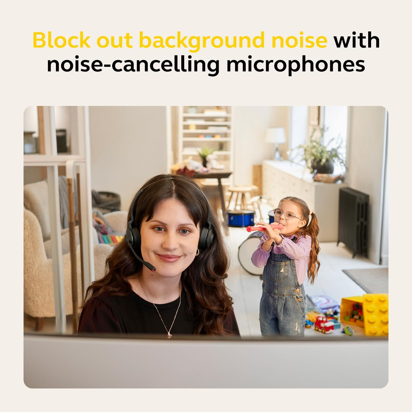 Jabra Engage 55 SE Wireless Stereo Headset - Advanced Noise Cancelling Mic - UC Cert DECT Security + Military Grade Encryp - 150M Range - on Ear Headphones with Clearvoice Crystal Clear Calls - USB C image number 3