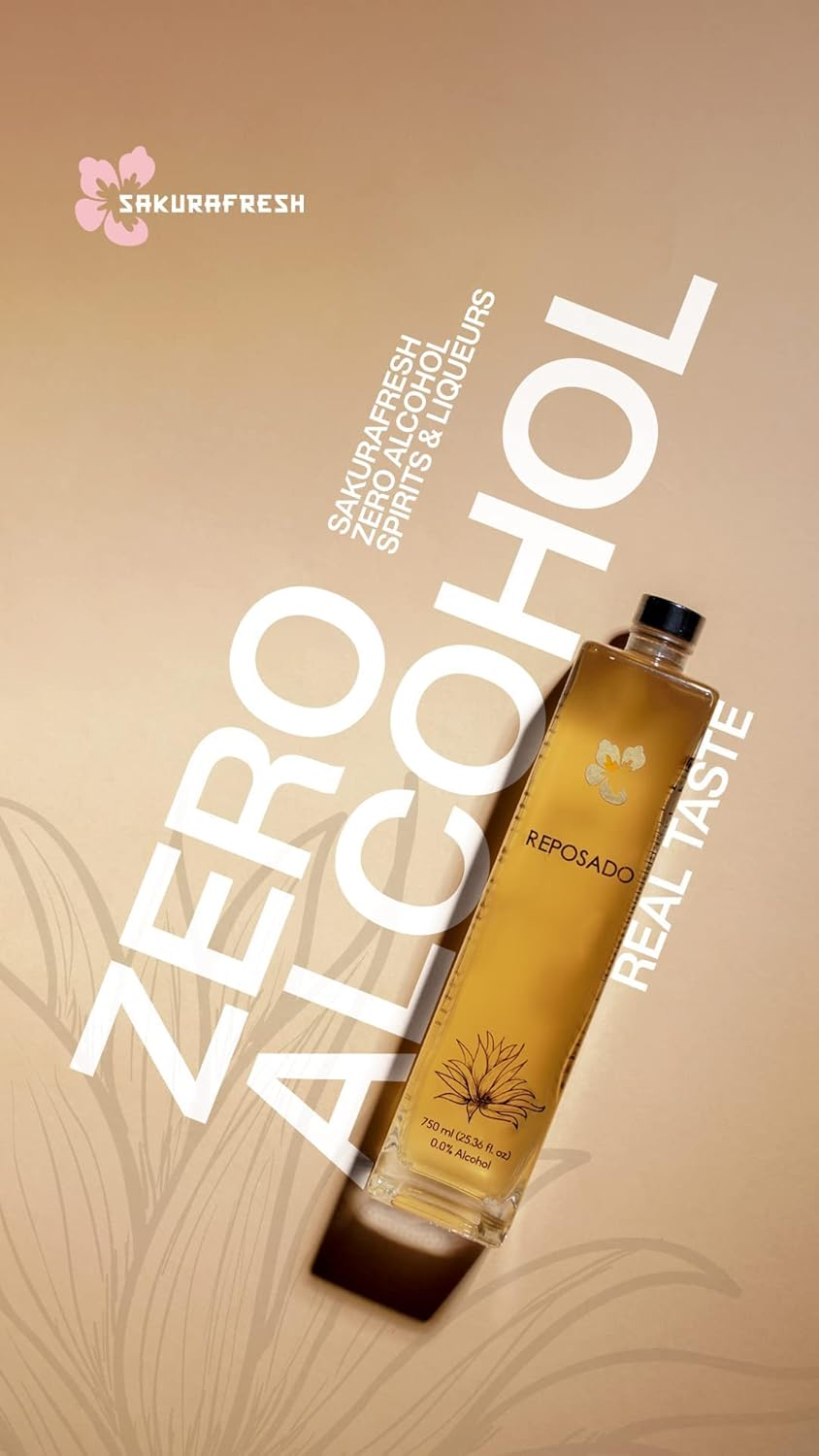 Sakurafresh Reposado Spirit| Zero Alcohol Spirit | Alternate for Tequila / Mezcal in Cocktails, Distinct Agave & Smoky Finish | Award Winning - Two Global Medals |All Natural Botanicals Extract | Use in Margarita, Reposado Old Fashioned, Mexican Mule, Siesta or Cucumber Lime Margarita Cocktails image number 4