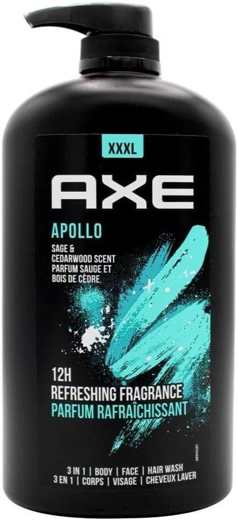 Axe 3-In-1 Apollo Sage & Cedarwood Body, Face and Hair Wash 1 Liter image number 1