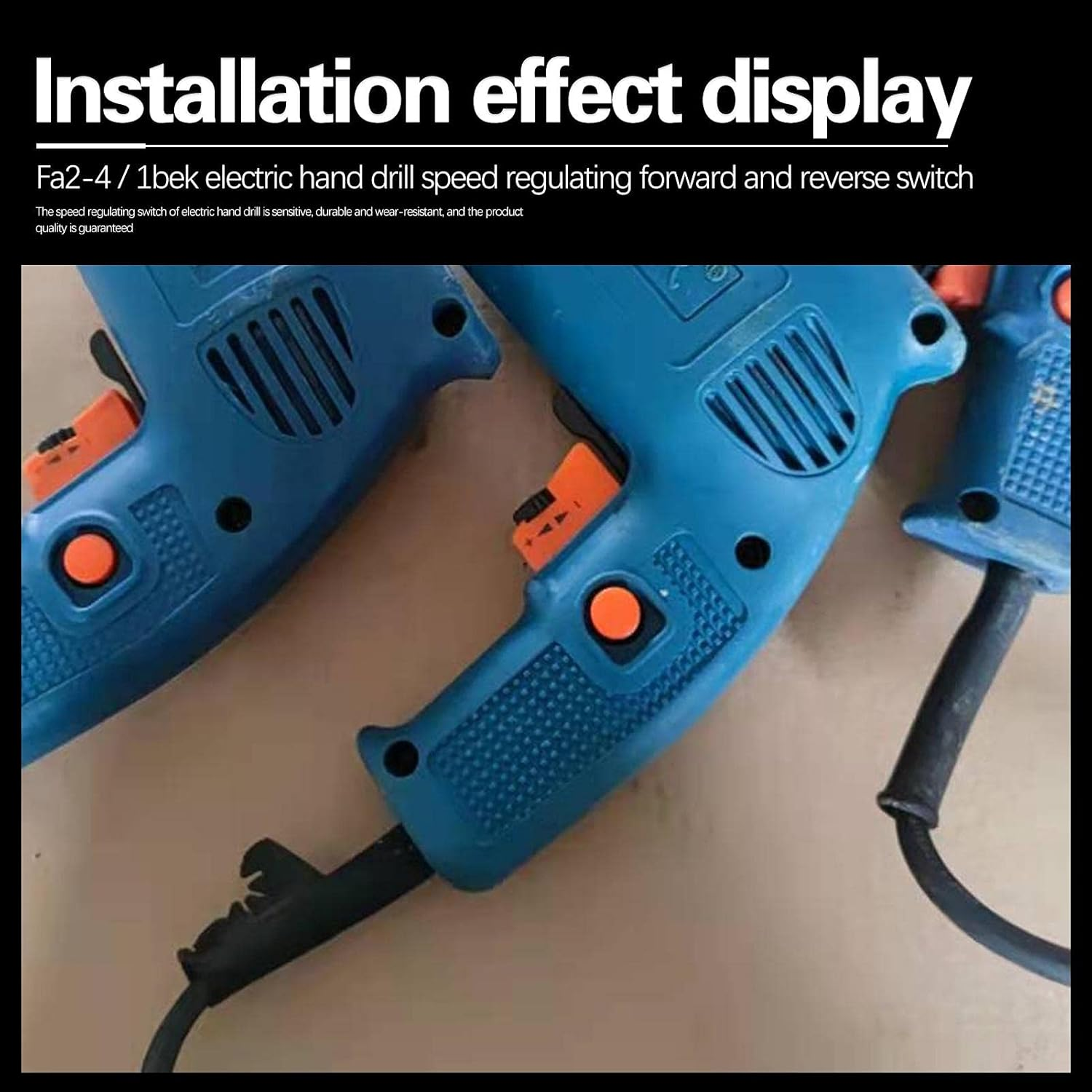 Telituny Adjustable Speed Switch, 6A 220V FA2-4/1BEK Drill Switch, Speed Control Switch, for Electric Drill Trigger Switch, Hand Drill Speed Control image number 5