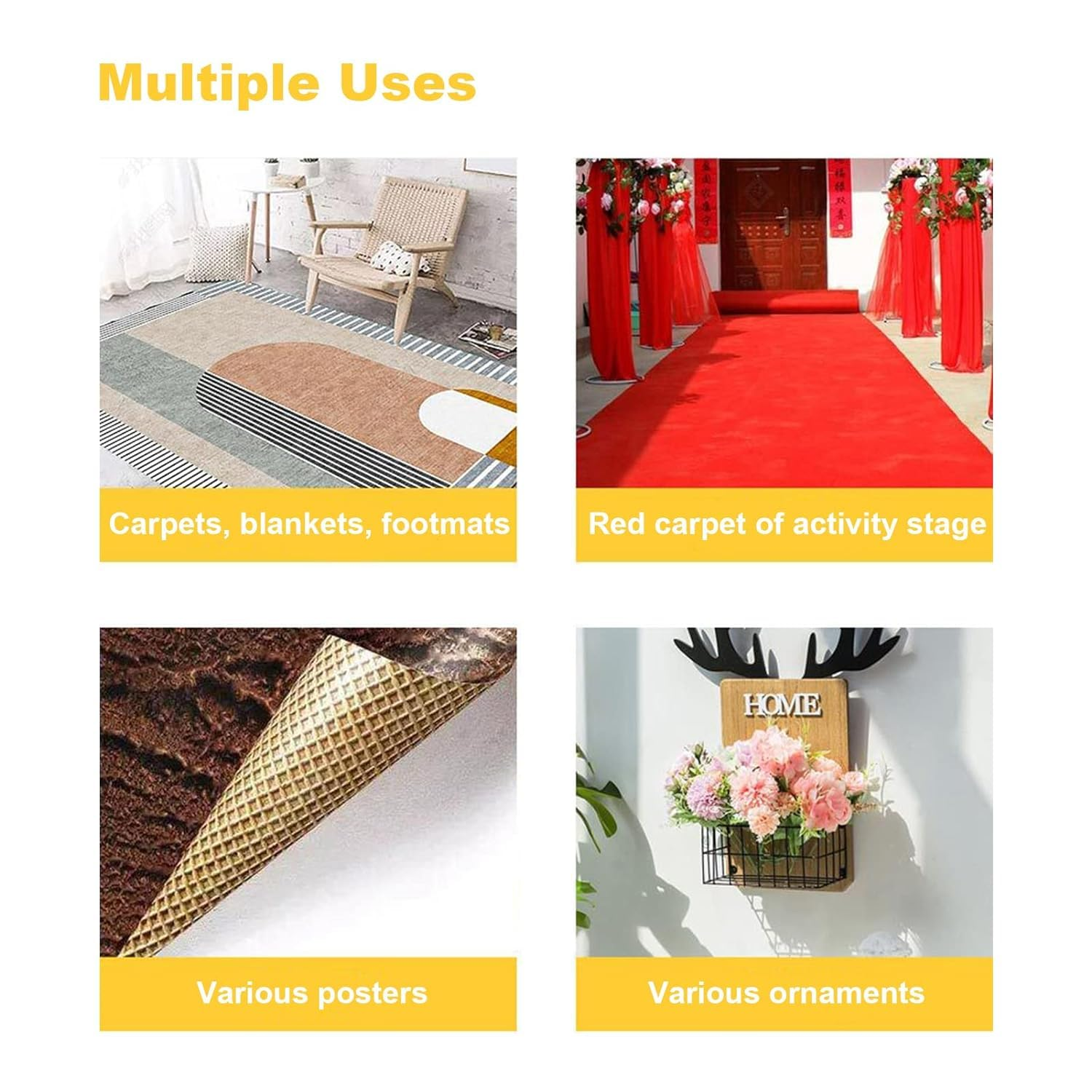 Double Sided Tape Heavy Duty, Universal High Tack Strong Wall Adhesive with Fiberglass Mesh, Super Sticky Resistente Clear Tape, Easy Use Mounting Tape - 2Inx66Ft(20M) image number 6