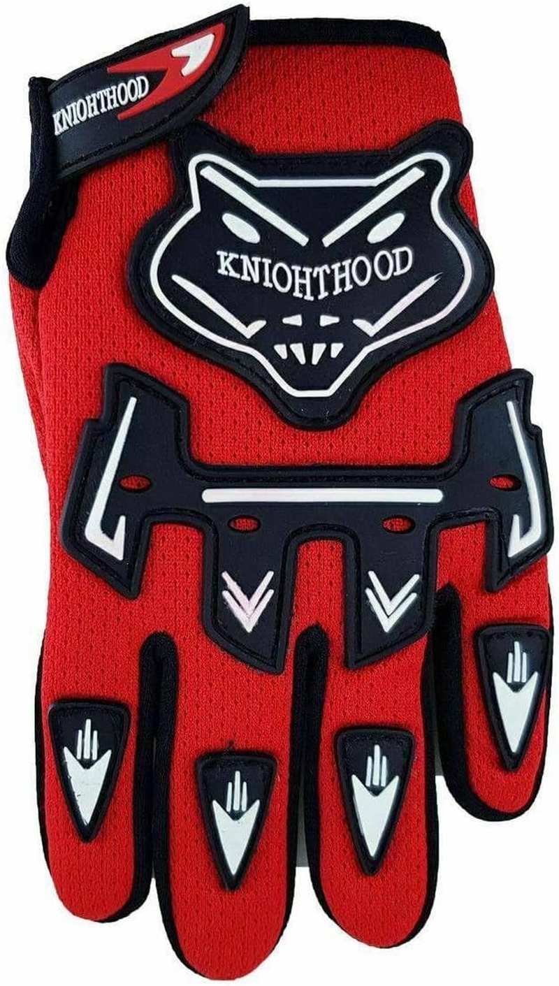 Red Kids Youth Bike Gloves Children Motorcycle Full Finger Gloves for MX Motorbike Motocross BMX MTB Sport Outdoor - Kid Small image number 1