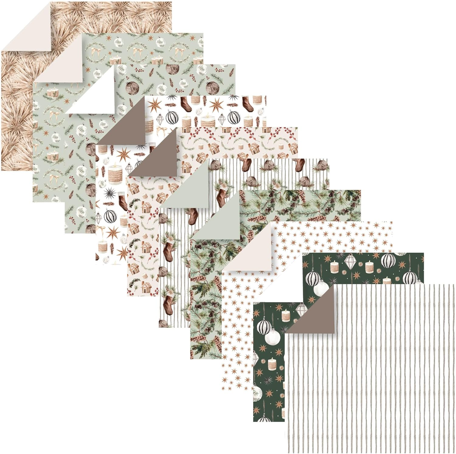 Clairefontaine 95638C Origami Pack of 60 Sheets 15 X 15 Cm 70 G Christmas Cosy image number 4