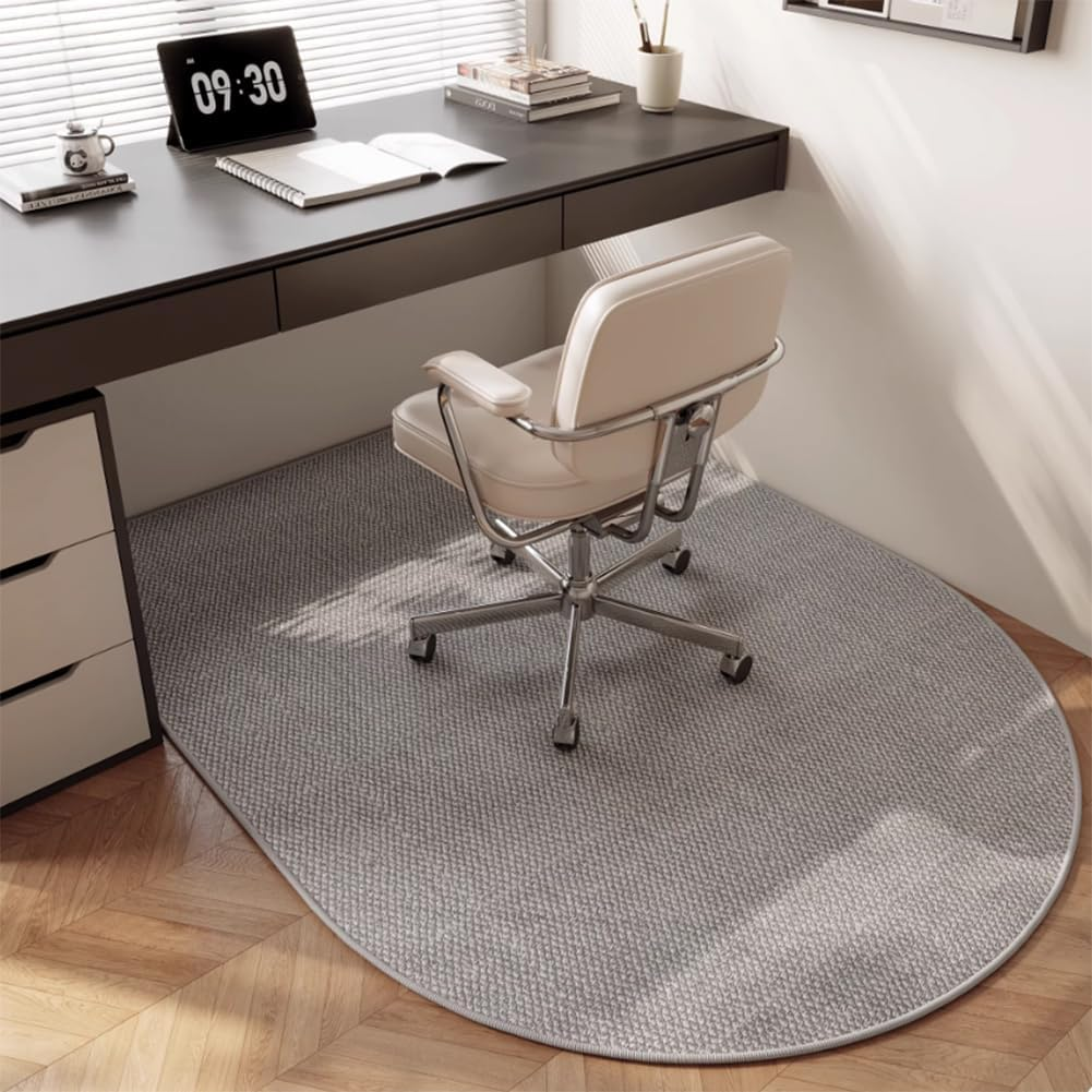 Office Chair Mat for Hardwood Floor, 120 X 90Cm, under Desk Rug for Rolling Computer Chair, anti Slip Floor Protector, Khaki