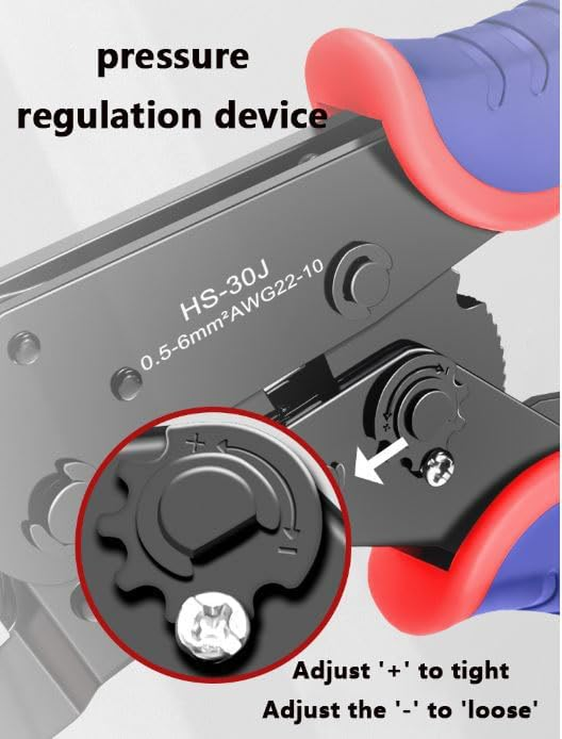 SOVYOULIVE Crimping Tool for Heat Shrink Connectors AWG22-10 (0.5-1.5Mm&sup2;)(1.5-2.5Mm&sup2;), Insulated Ratcheting Wire Terminal, Electrical Crimper Plier for Electrical Connectors image number 4