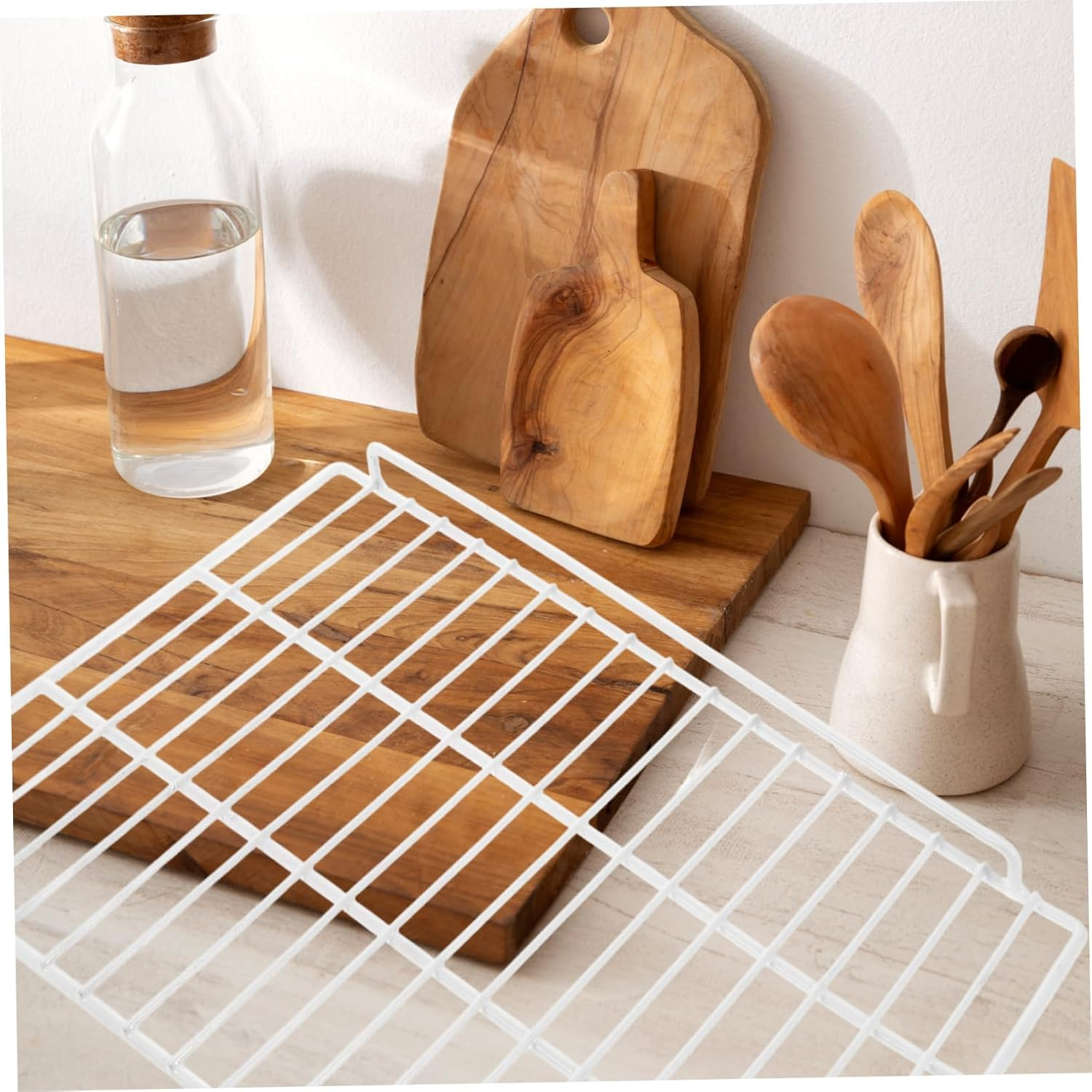 Commercial Freezer Refrigerator Iron Wire Divider with Mesh Design for Organizing Storage Space, White Shelf Partition 43.5X30CM image number 6