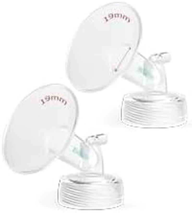 BALIME 19MM Wide-Mouth Flange Spectra Replacement Pump Parts for S1 S2 - Exact Fit Medical Grade Silicone Breast Pump Parts - BPA Free Spectra Pump Parts - Perfect for Travel & Working Moms (2-Pack) image number 2