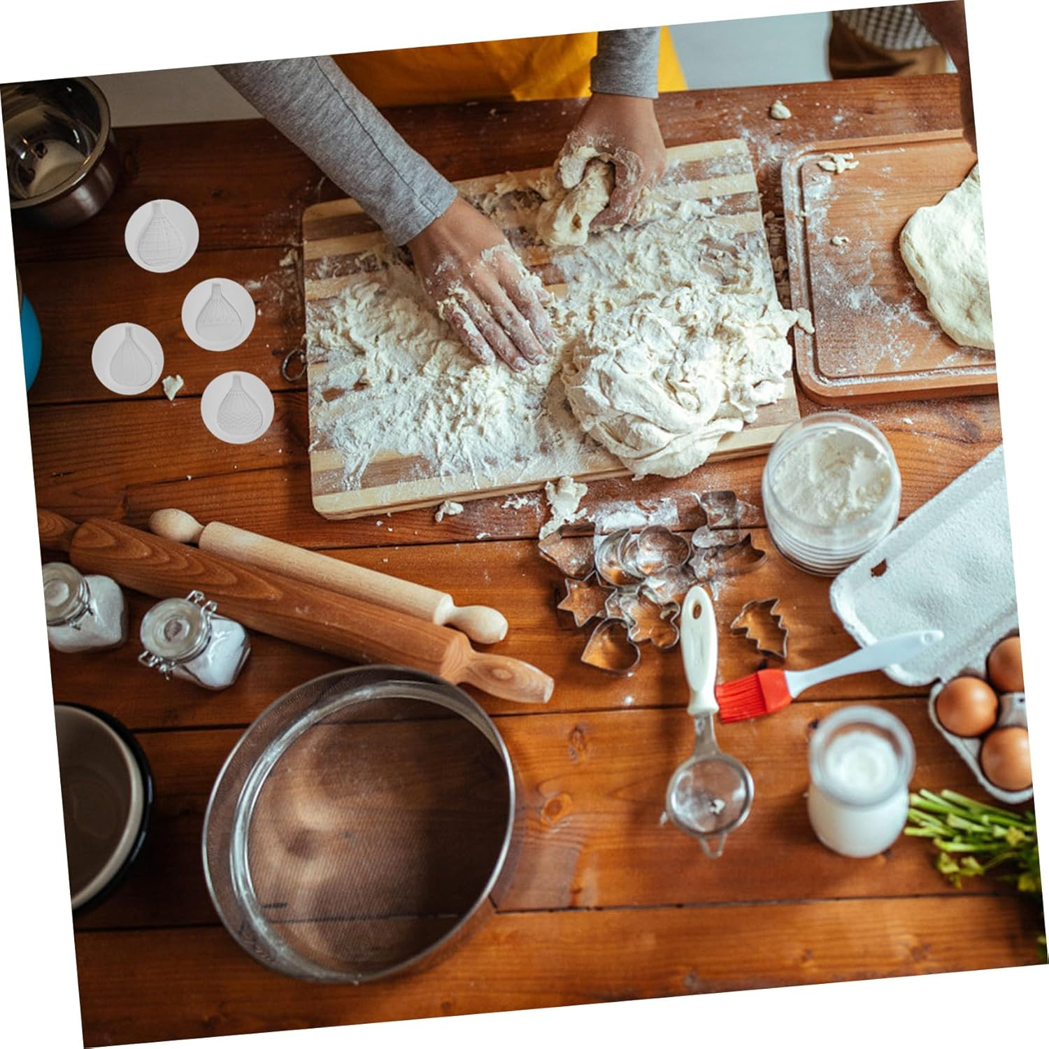 8Pcs Hot Air Balloon Shape Baking Molds Reusable Cookie Cutters for Cake and Fondant Decorating Safe Household Baking Supplies for Adults and Boys and Girls image number 2