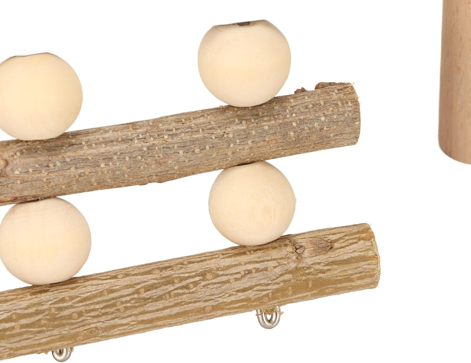 Hamster Climb Platform Decorative Wooden Small Pet Activity Playground with Ladder for Golden Bear Sugar Glidersmall Animals Activity Set with Ladder Food Bowl image number 2