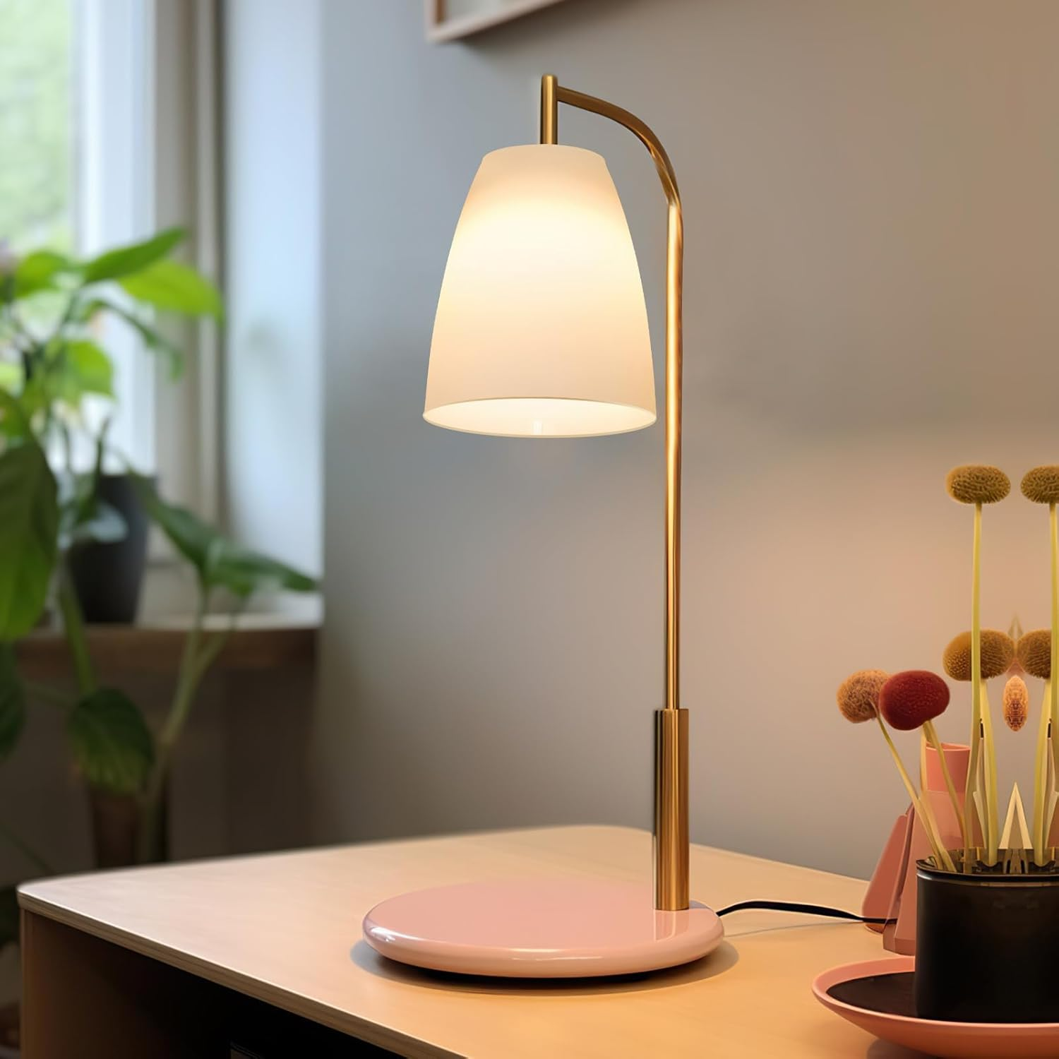 PACKOVE 2 Pcs Flat Mouth Plastic Lampshade, Small White Cone Lamp Shade, White Lamp Shade Covers for Table Bedroom Dresser Piano Lights image number 2