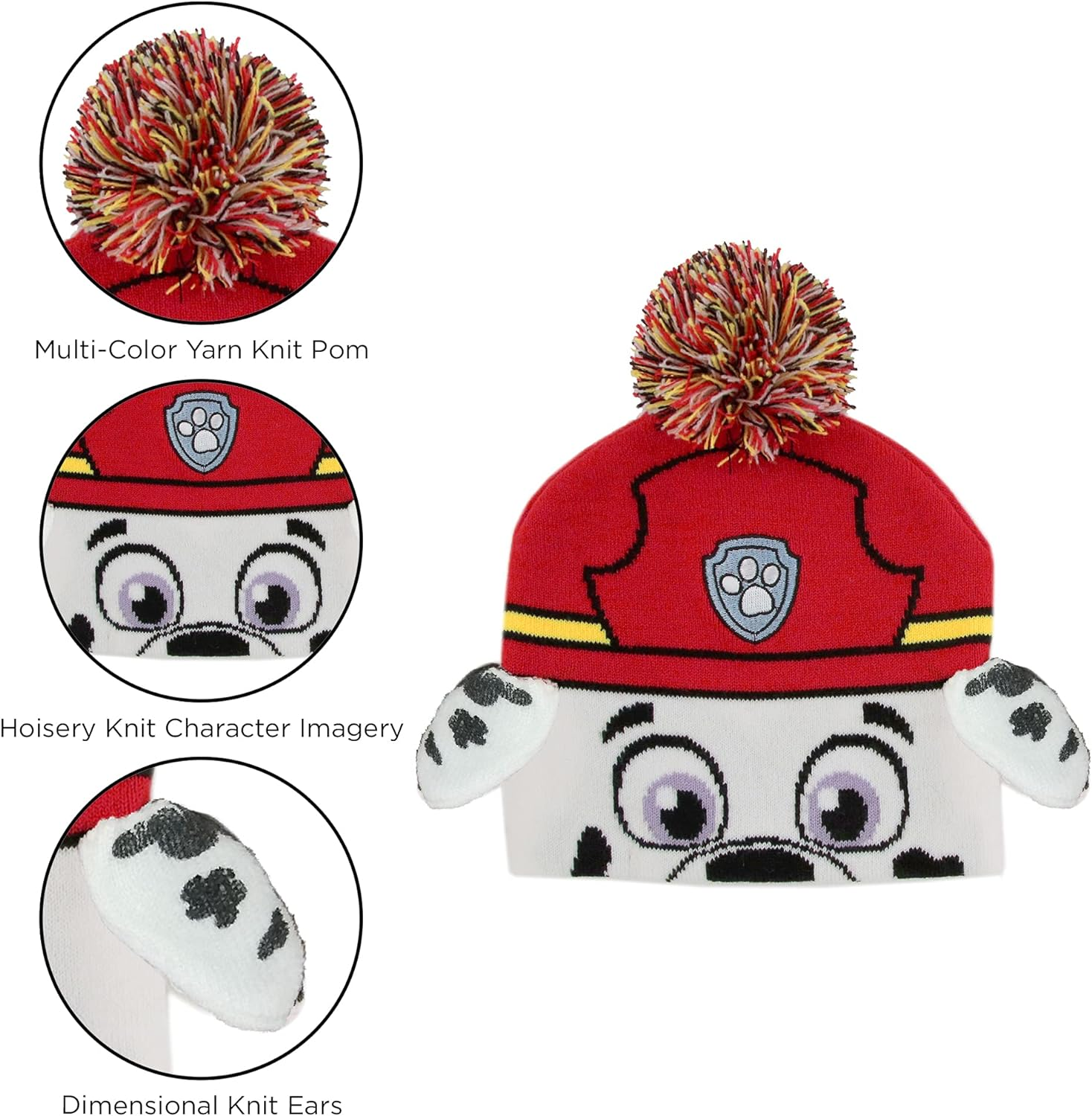 Nickelodeon Boys Paw Patrol Character Beanie Hat and Mittens Set Winter Accessory Set - - Age 2-4 image number 2