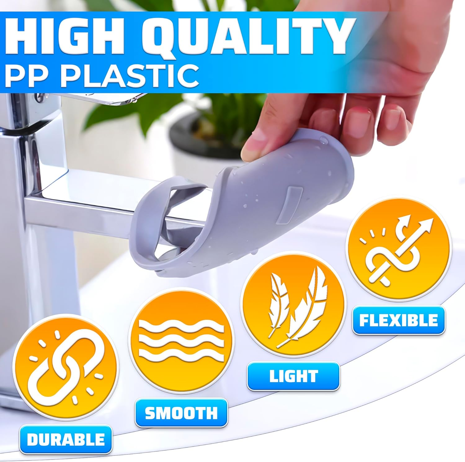 FIGO 3 Packs Children'S Faucet Extension Faucet Baby Guide Sink Extender Long Water Hand Washing Device Water Diverter. image number 4