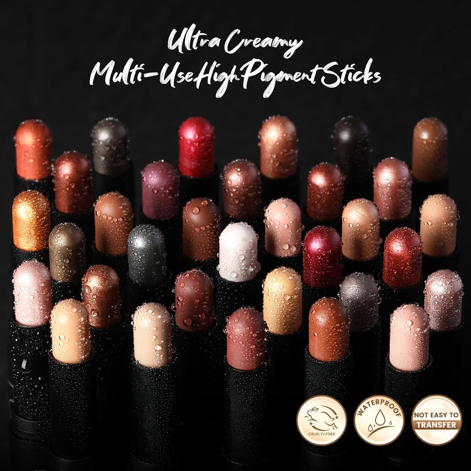 FOCALLURE (3 Pcs) 2 in 1 Eyeshadow and Eyeliner Pen, Waterproof Eye Shadow Pencil, Hypoallergenic Eyeshadow, Highlighter Eye Liner, Multi-Dimensional Eyes Look, FA38-11116-123 image number 1