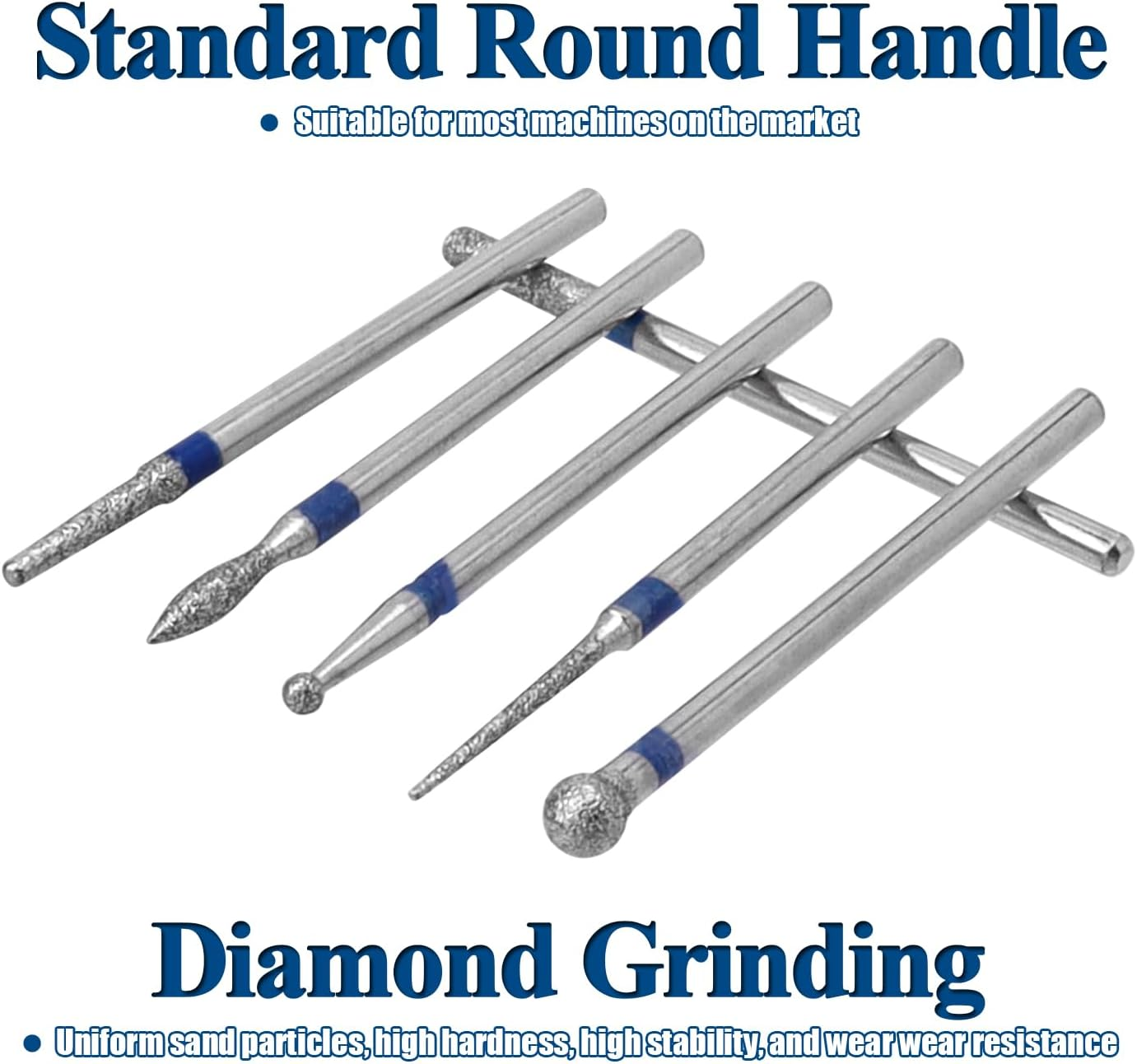 30 Pcs Nail Drill Bit Set Professional Diamond Nail Art Drilling Bits Cuticle Dead Skin Clean Nail Files Manicure Tools for Personal Manicure Pedicure Home Salon Use image number 3