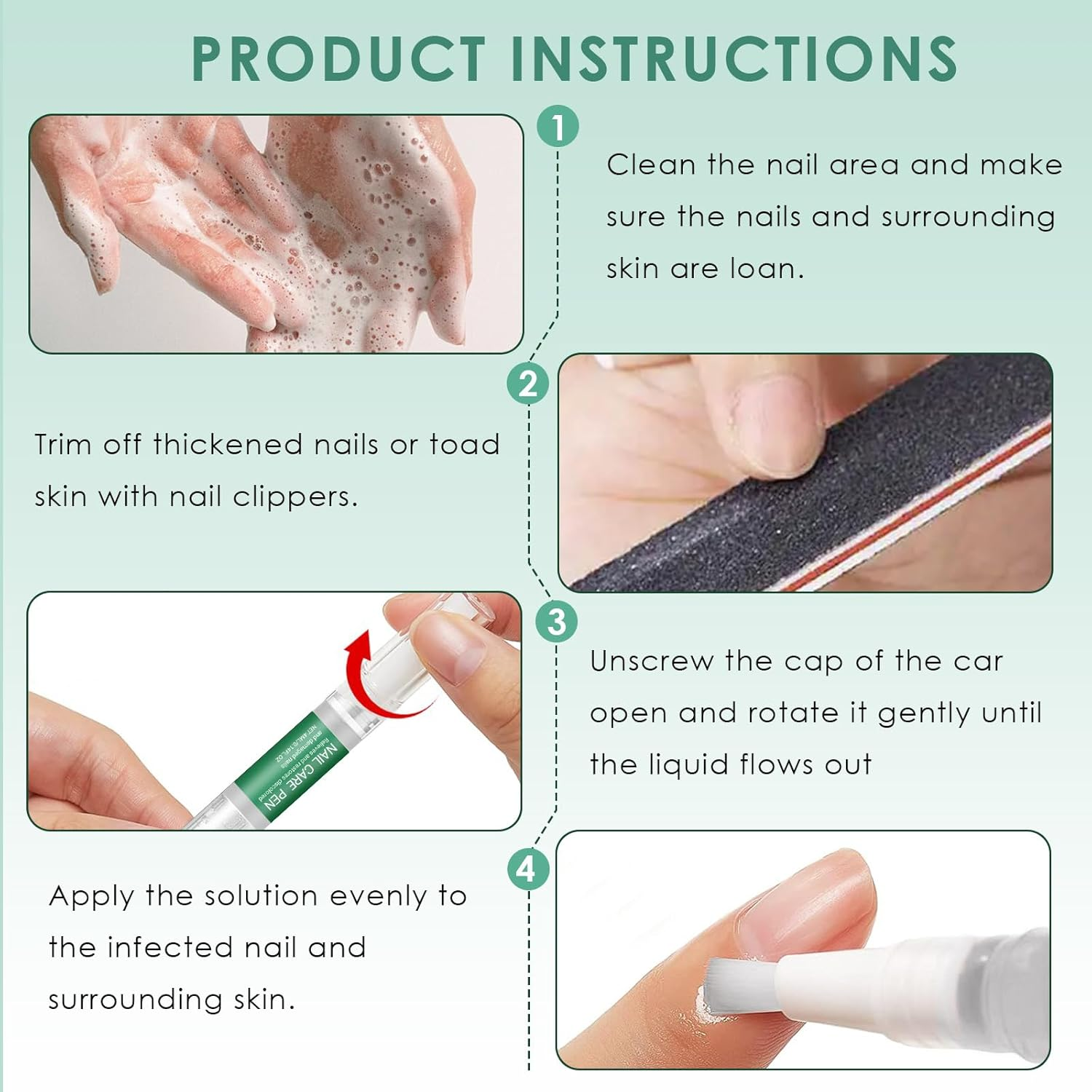 Pack of 3 Nail Care Pens, Nail Care Moisturising, Nail Care Pen, for Fingers and Toenails image number 3